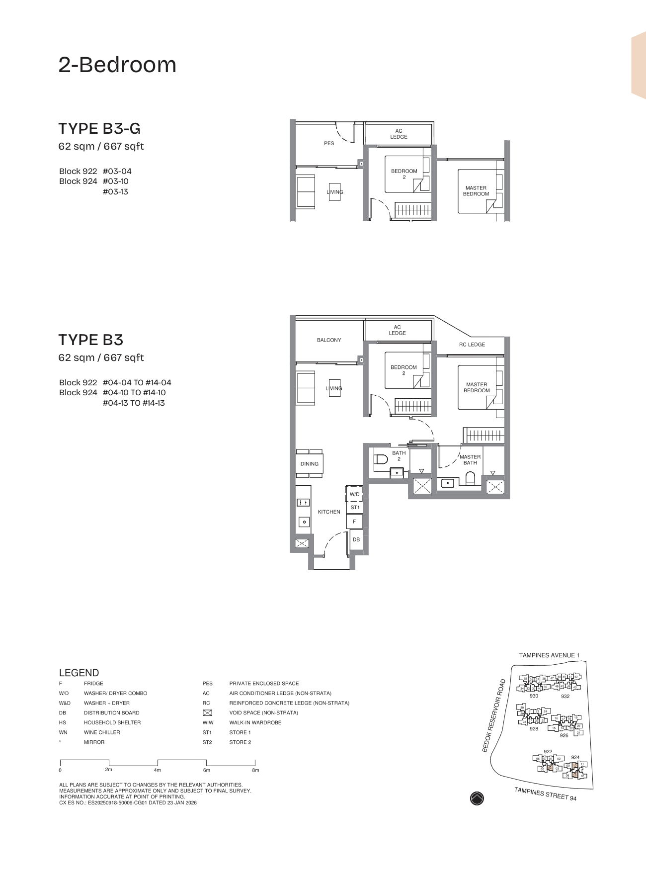 Pinery Residences 2 Bedroom B3-G floor plan
