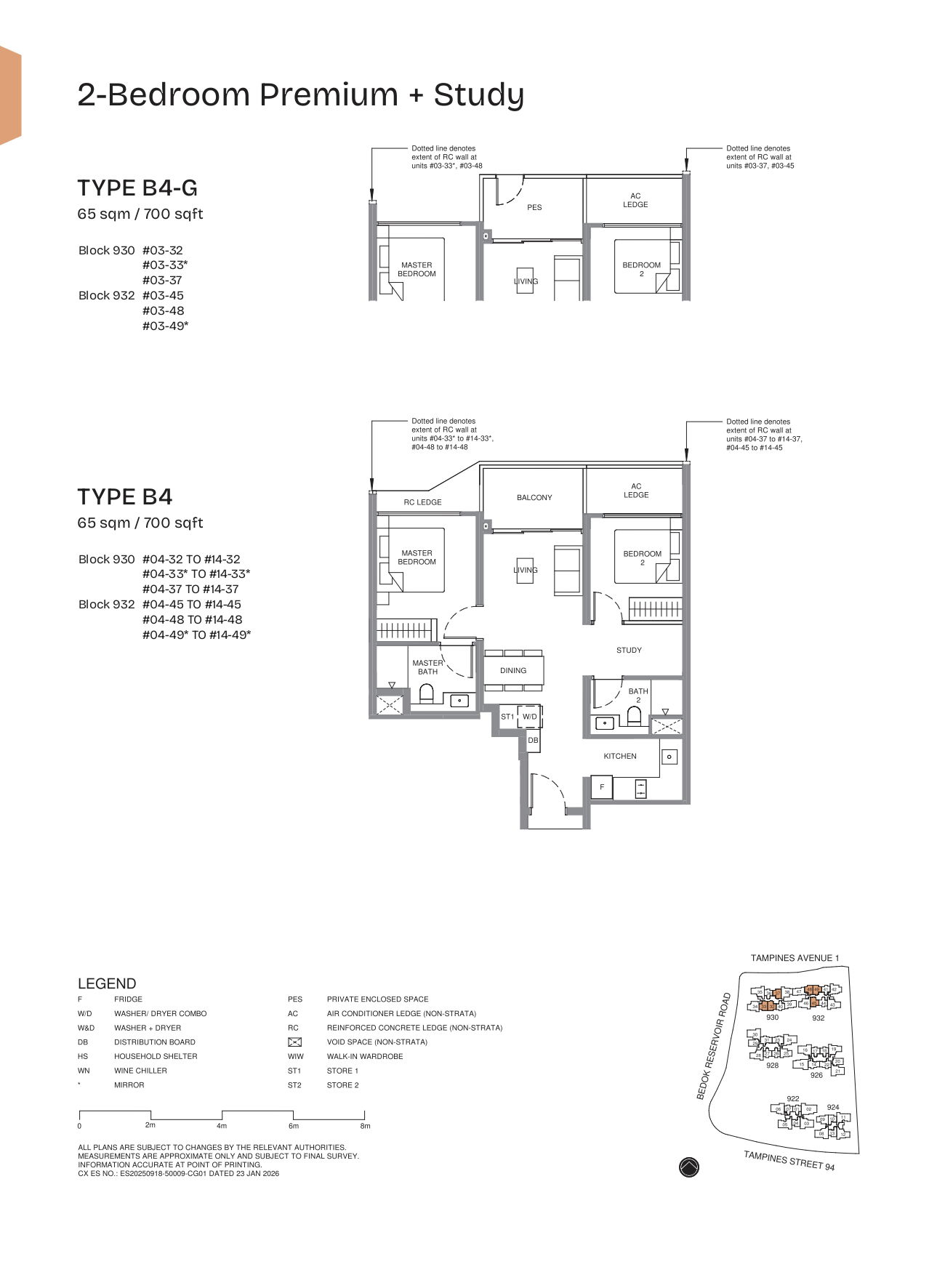 Pinery Residences 2 Bedroom Premium + Study B4 floor plan