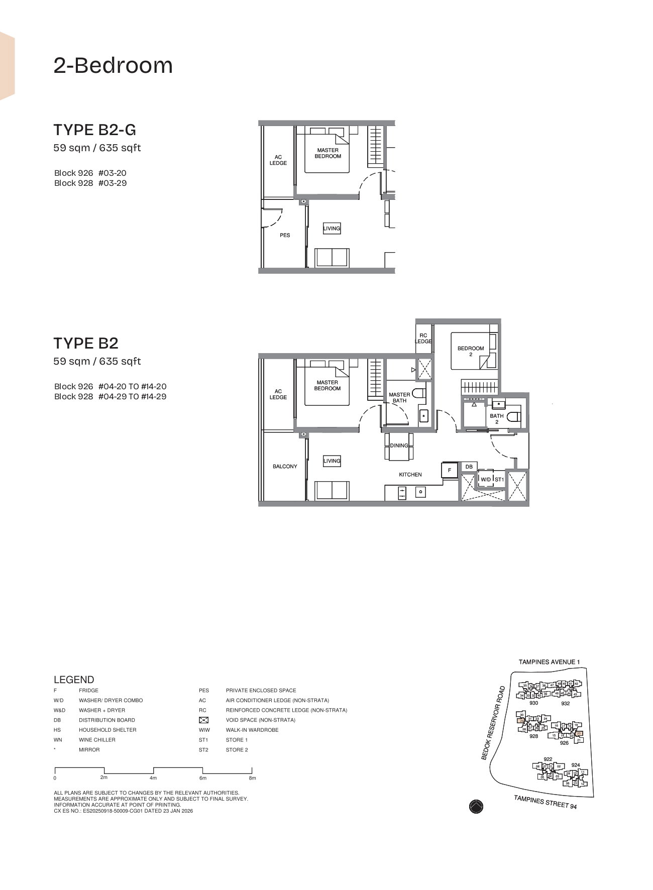 Pinery Residences 2 Bedroom B2-G floor plan