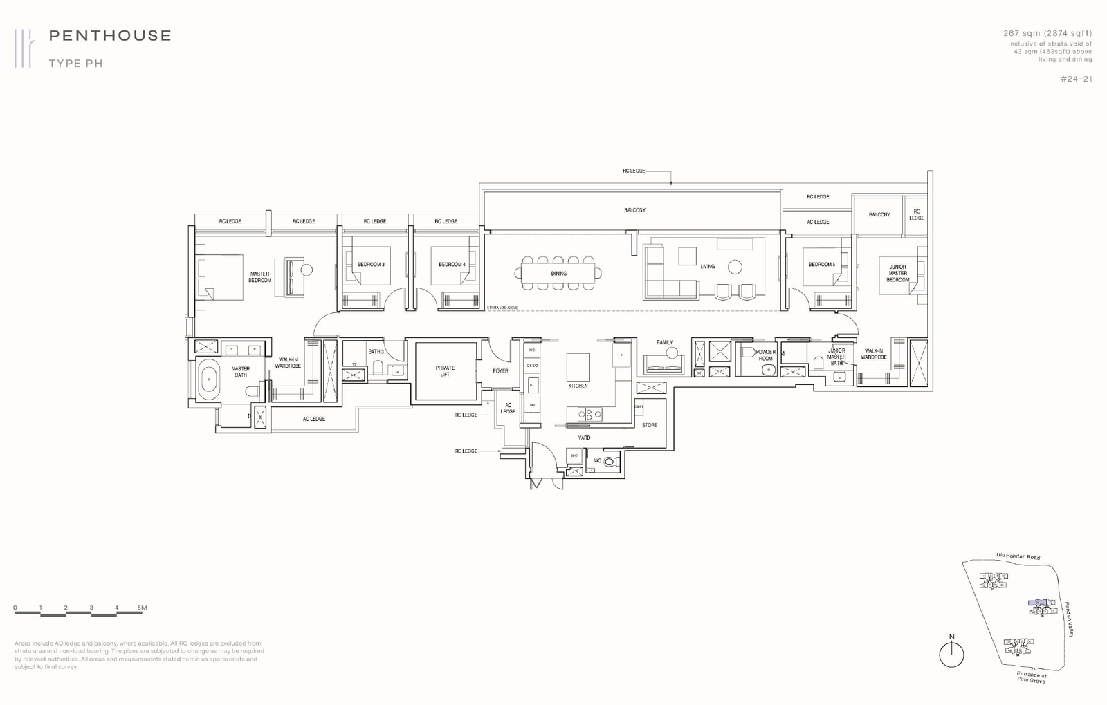 Pinetree Hill Penthouse PH floor plan
