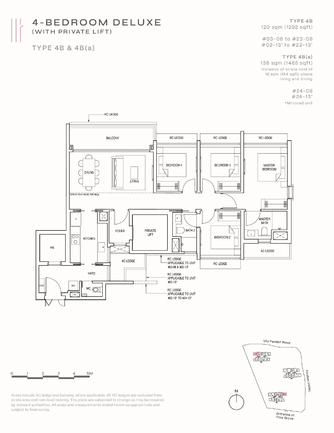 Pinetree Hill 4 Bedroom Deluxe (with Private Lift) 4B floor plan