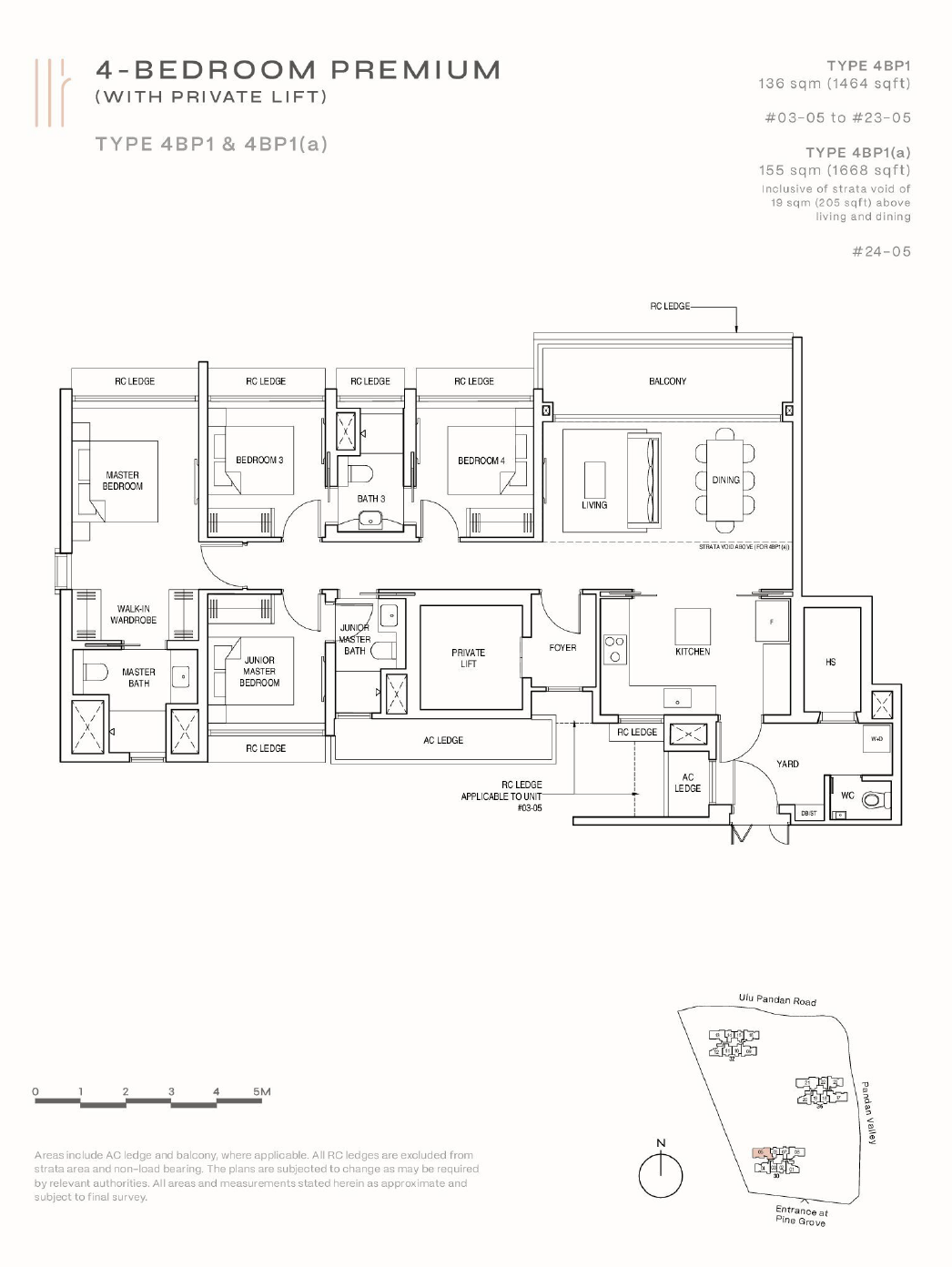 Pinetree Hill 4 Bedroom Premium (with Private Lift) 4BP1 floor plan