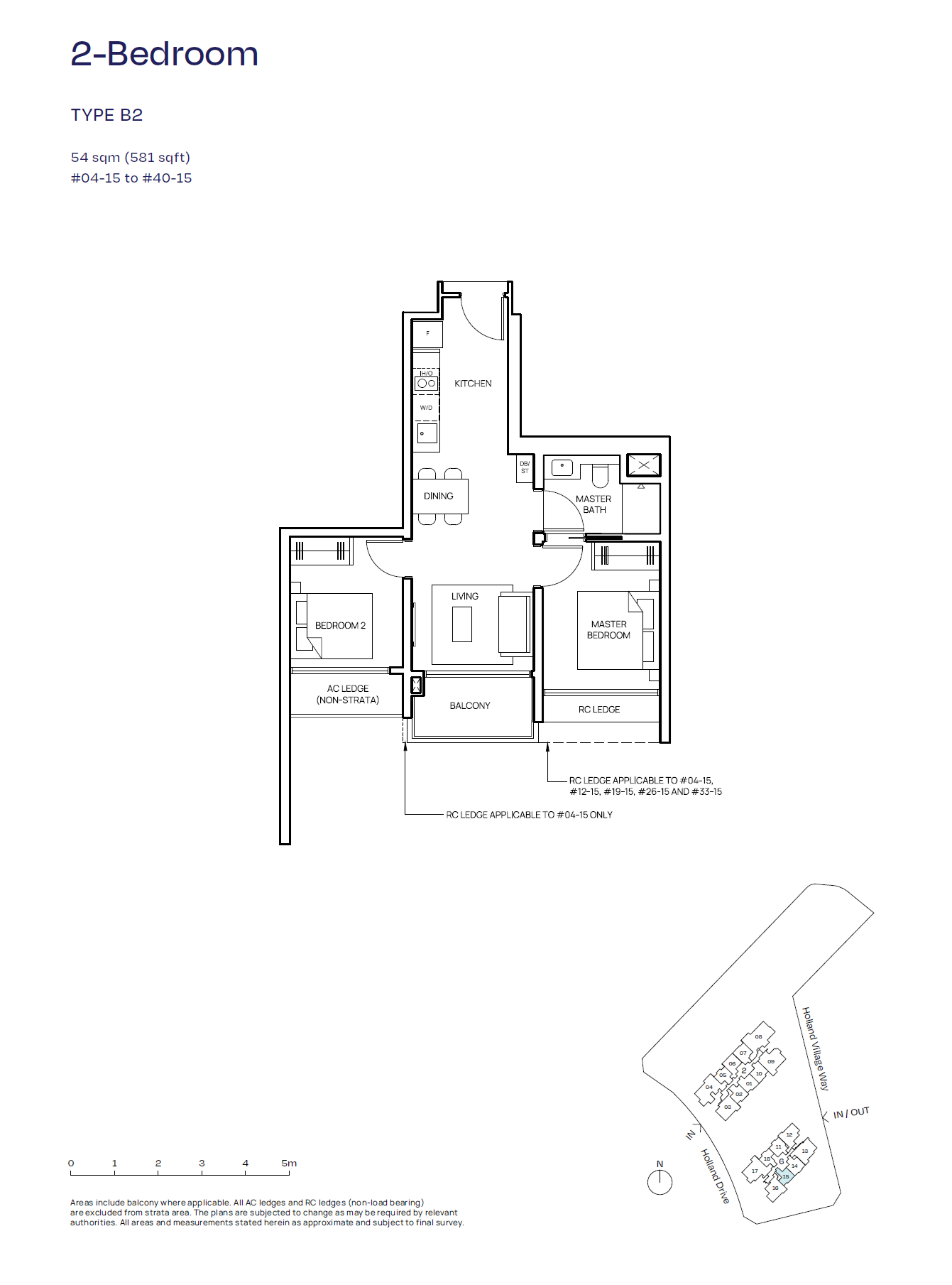 Skye At Holland floor plan B2 — 2 Bedroom