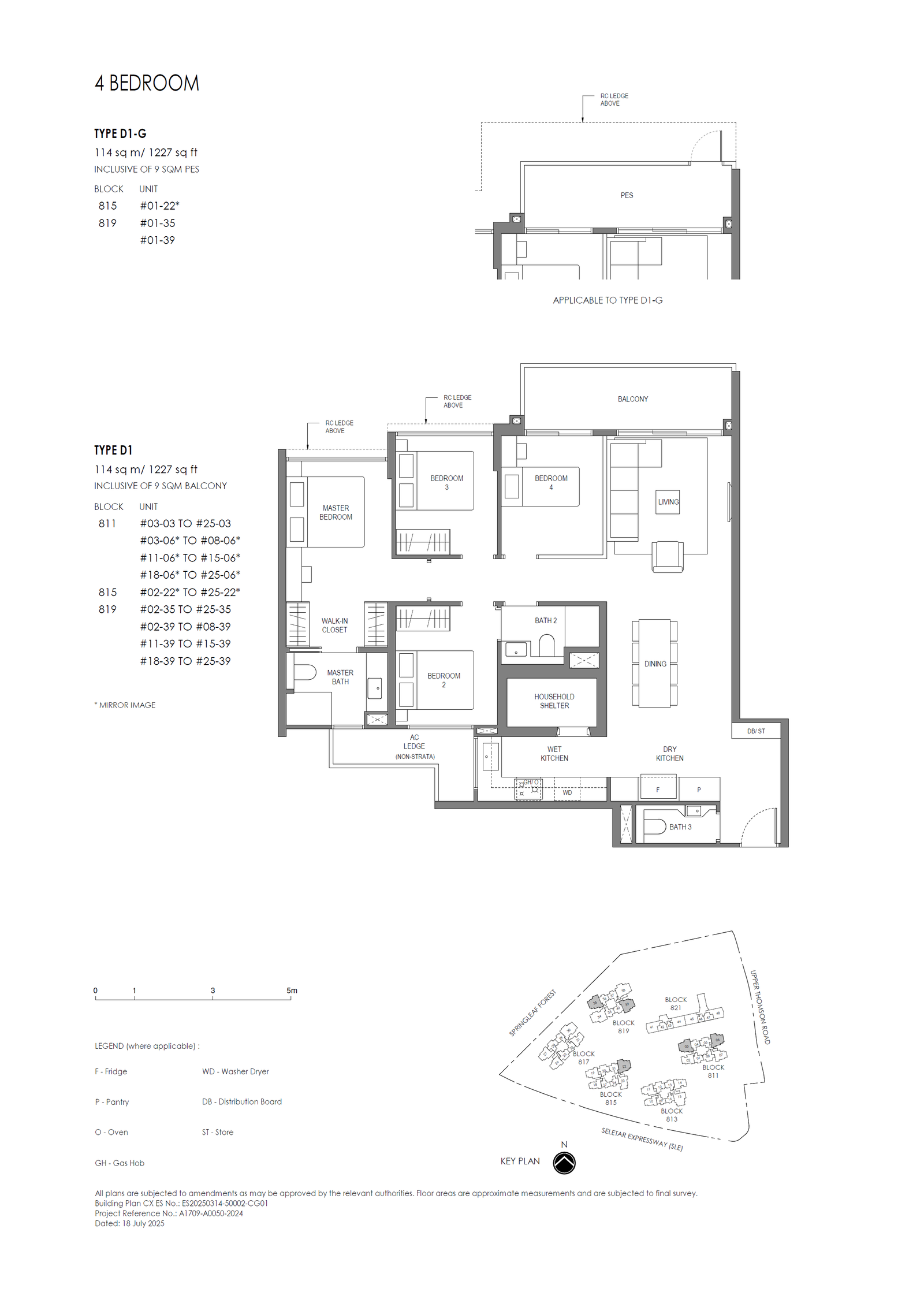 Springleaf Residence 4 Bedroom D1 floor plan