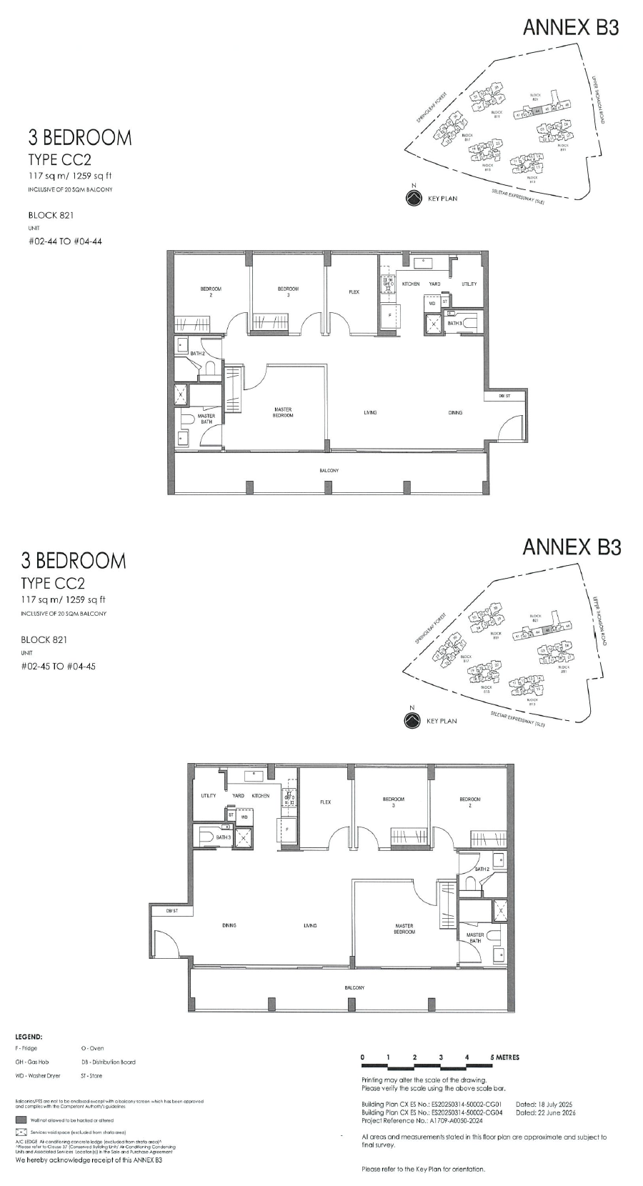 Springleaf Residence 3 Bedroom+Study+Utility CC2 floor plan