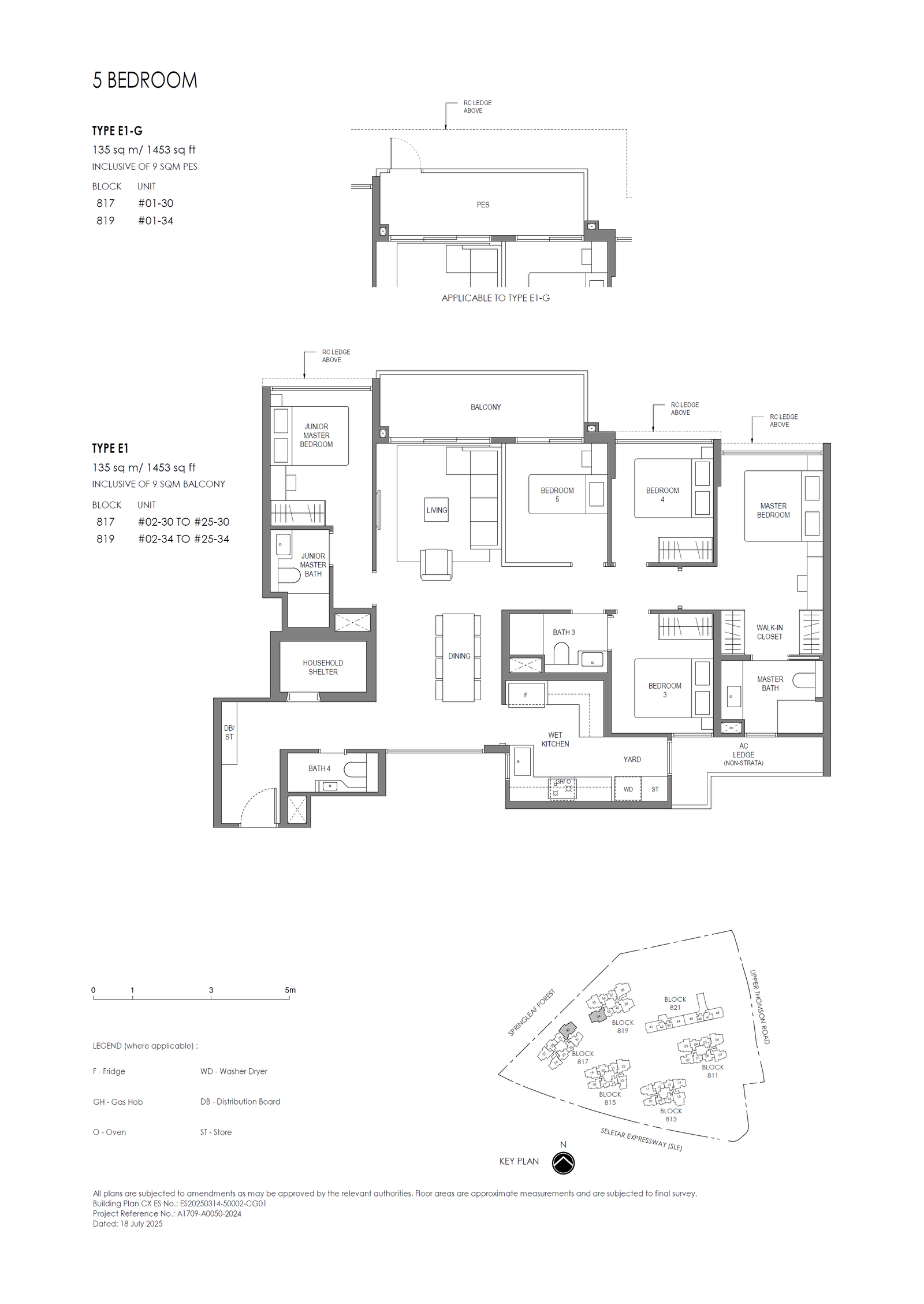 Springleaf Residence 5 Bedroom E1 floor plan