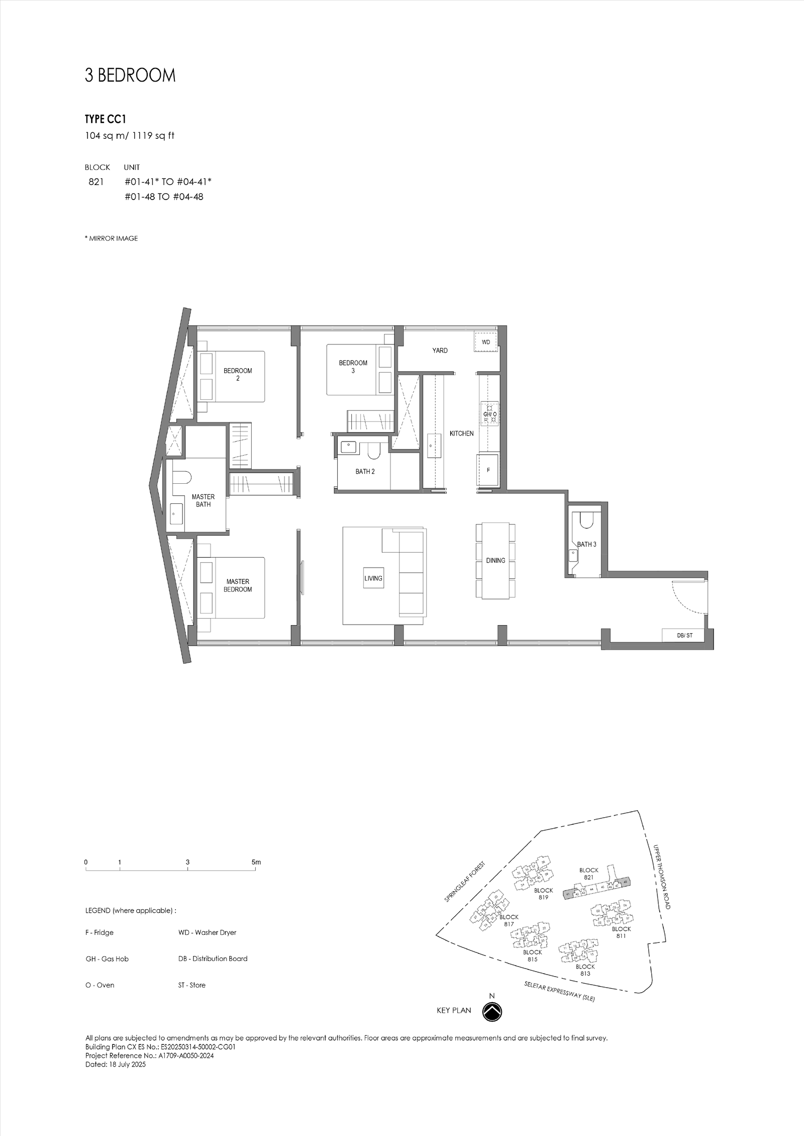 Springleaf Residence 3 Bedroom@Conserved Building CC1 floor plan