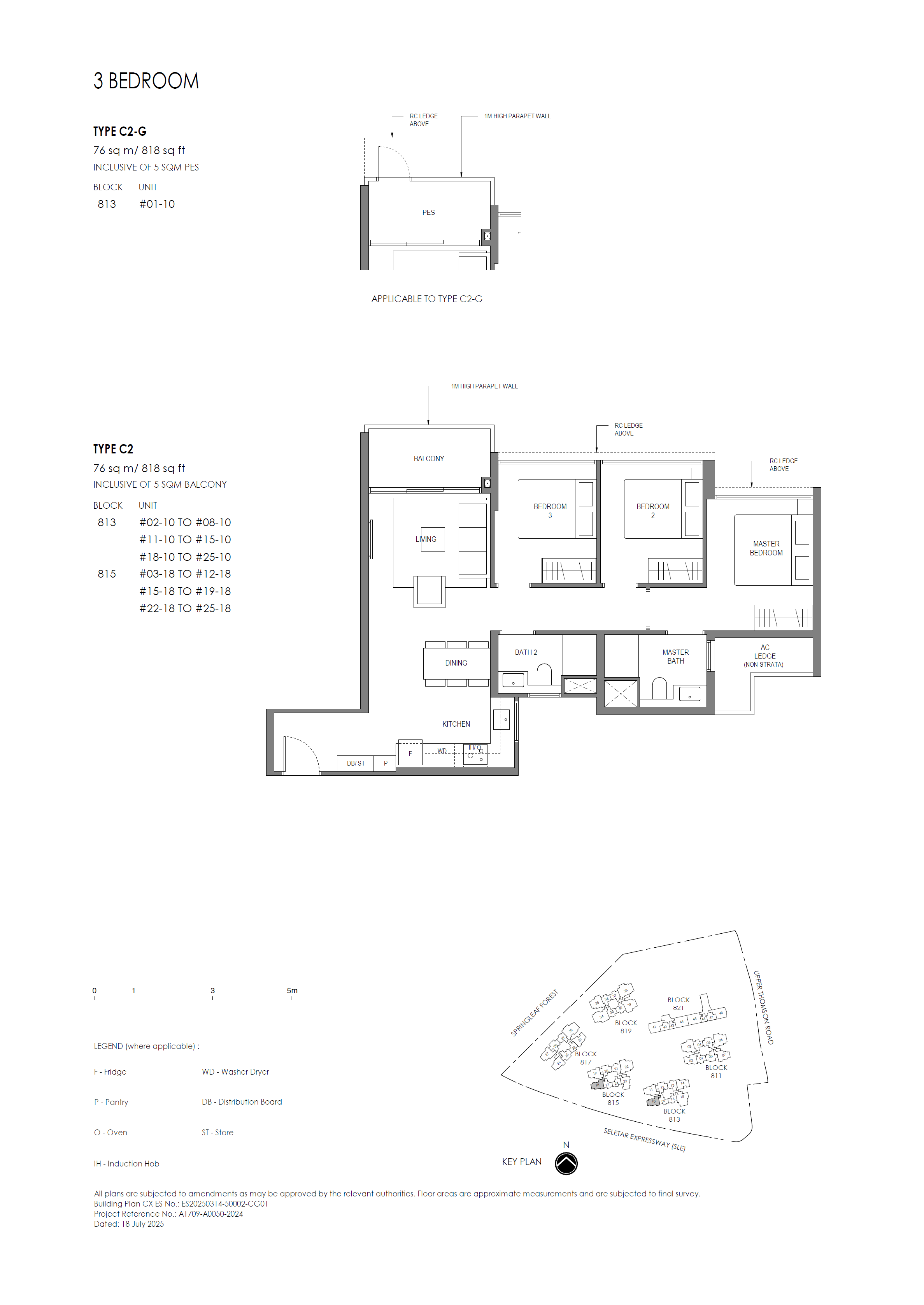 Springleaf Residence 3 Bedroom (Basic) C2 floor plan