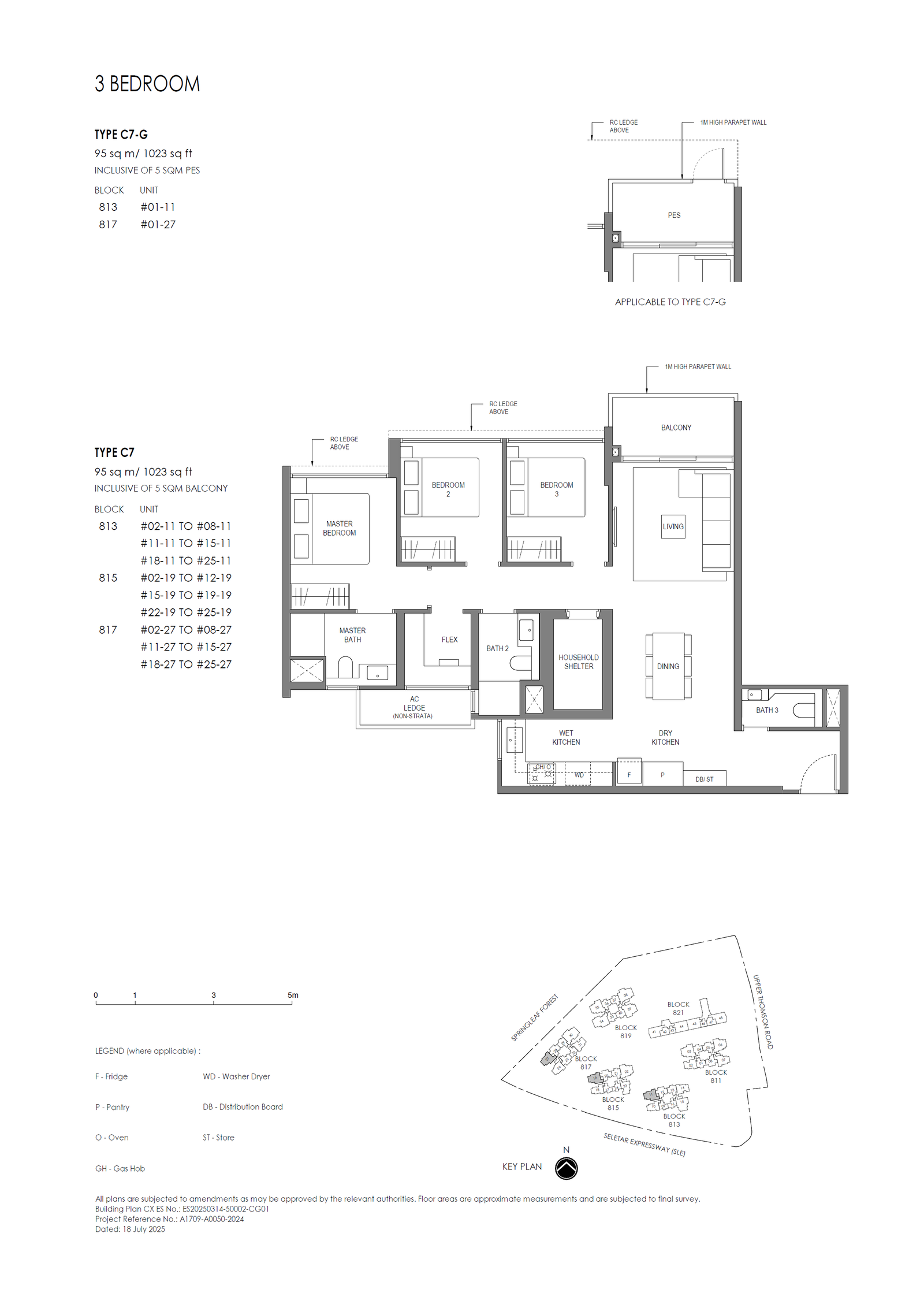 Springleaf Residence 3 Bedroom (Plus) C7 floor plan