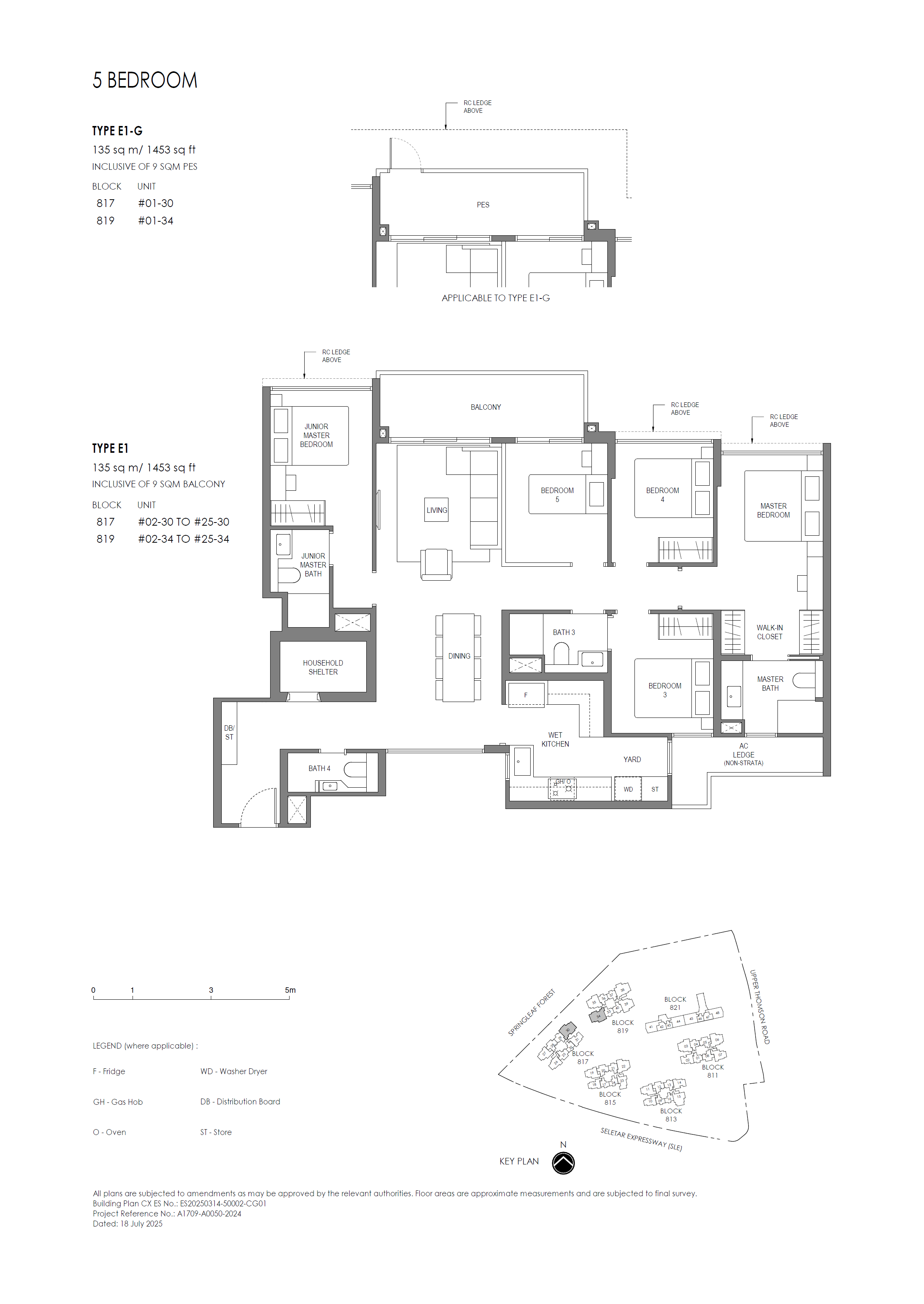Springleaf Residence 5 Bedroom E1-G floor plan