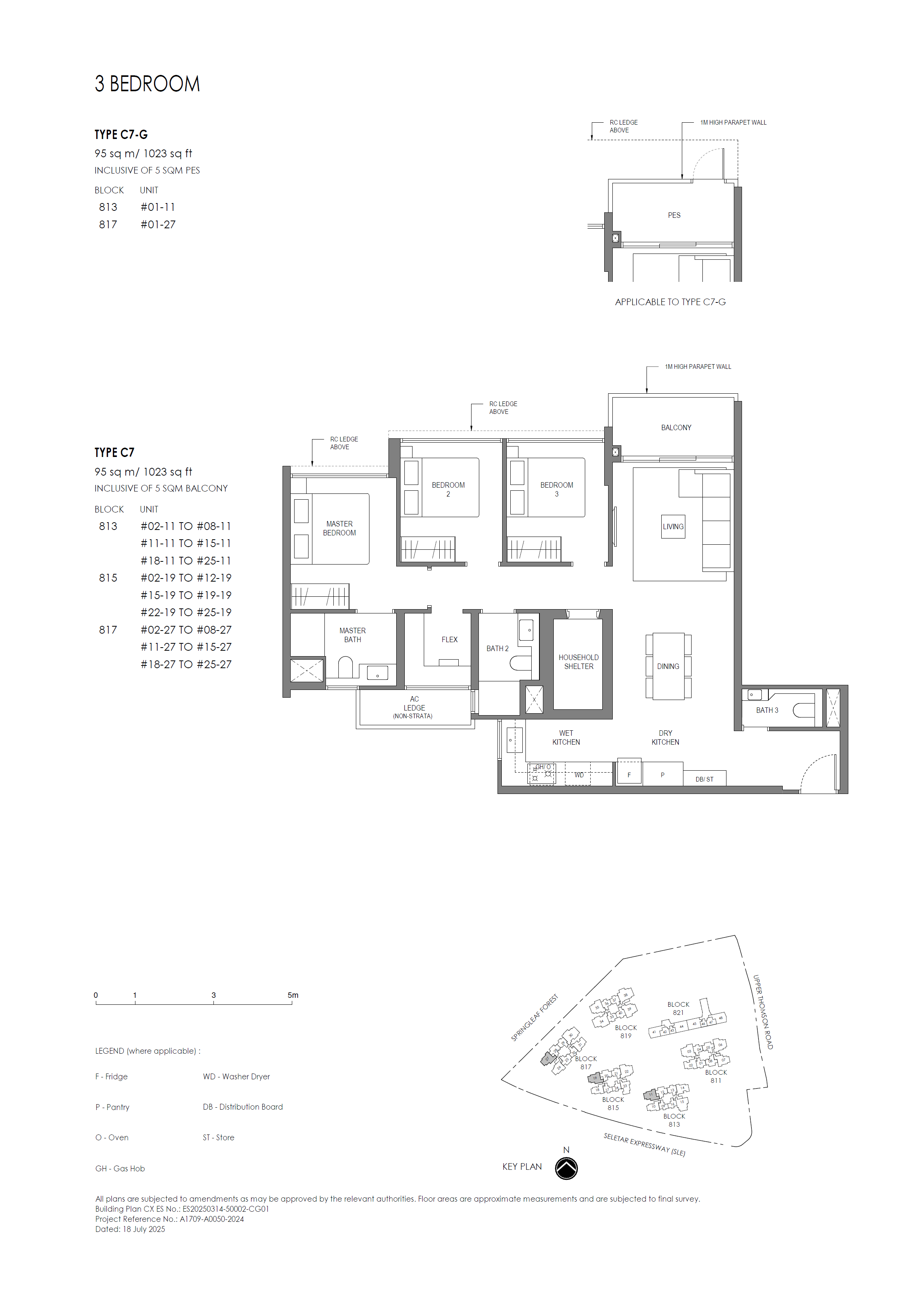 Springleaf Residence 3 Bedroom (Plus) C7-G floor plan