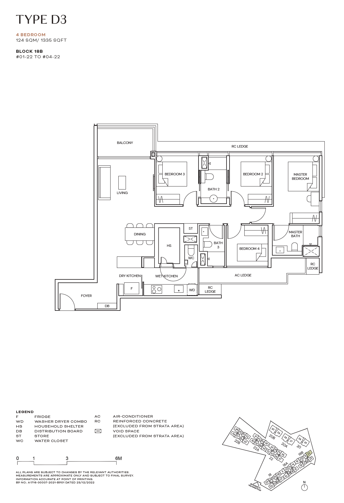 Terra Hill floor plan D3 — 4 Bedroom