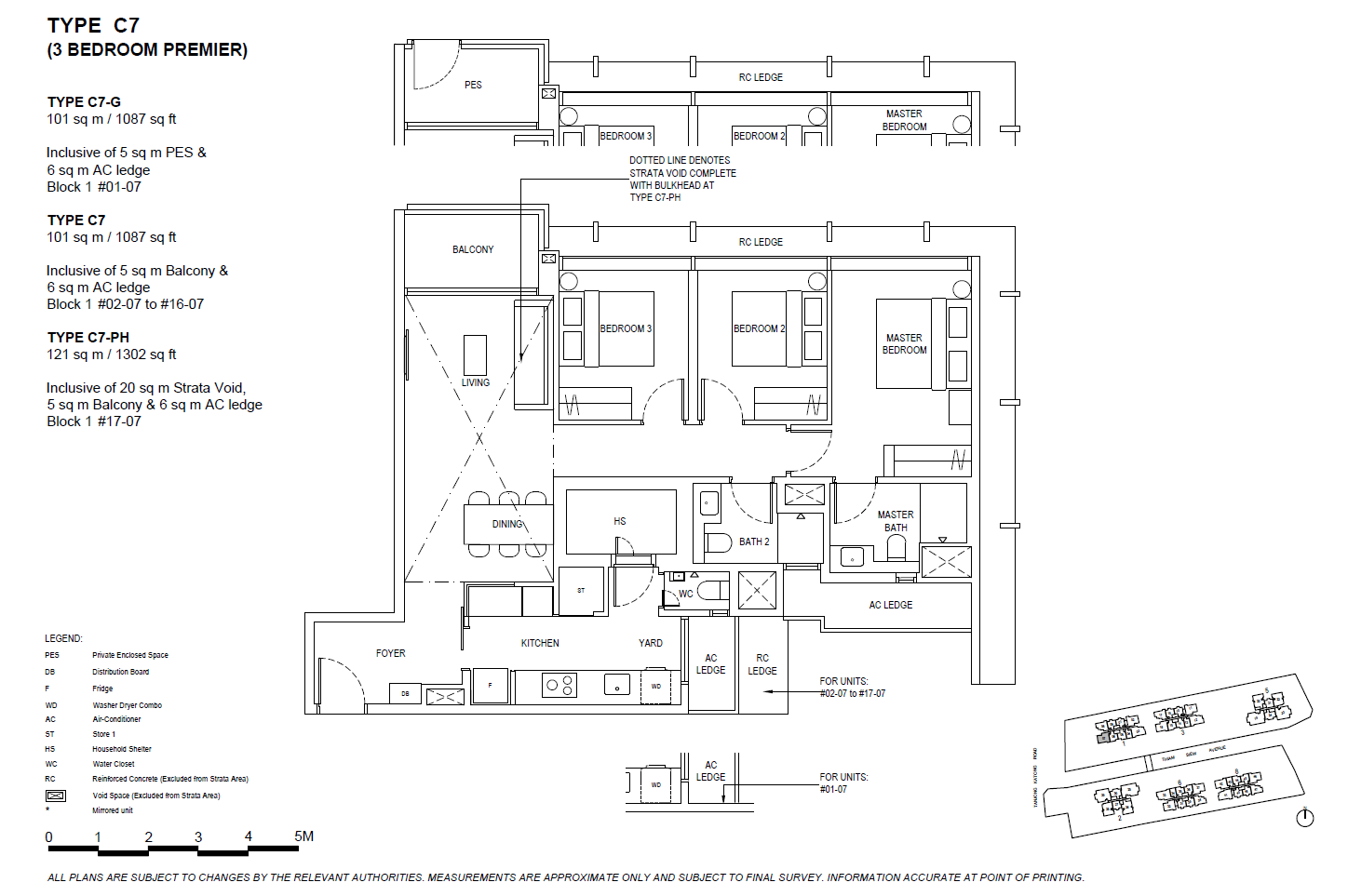 The Continuum 3 BEDROOM PREMIUM C7-G floor plan