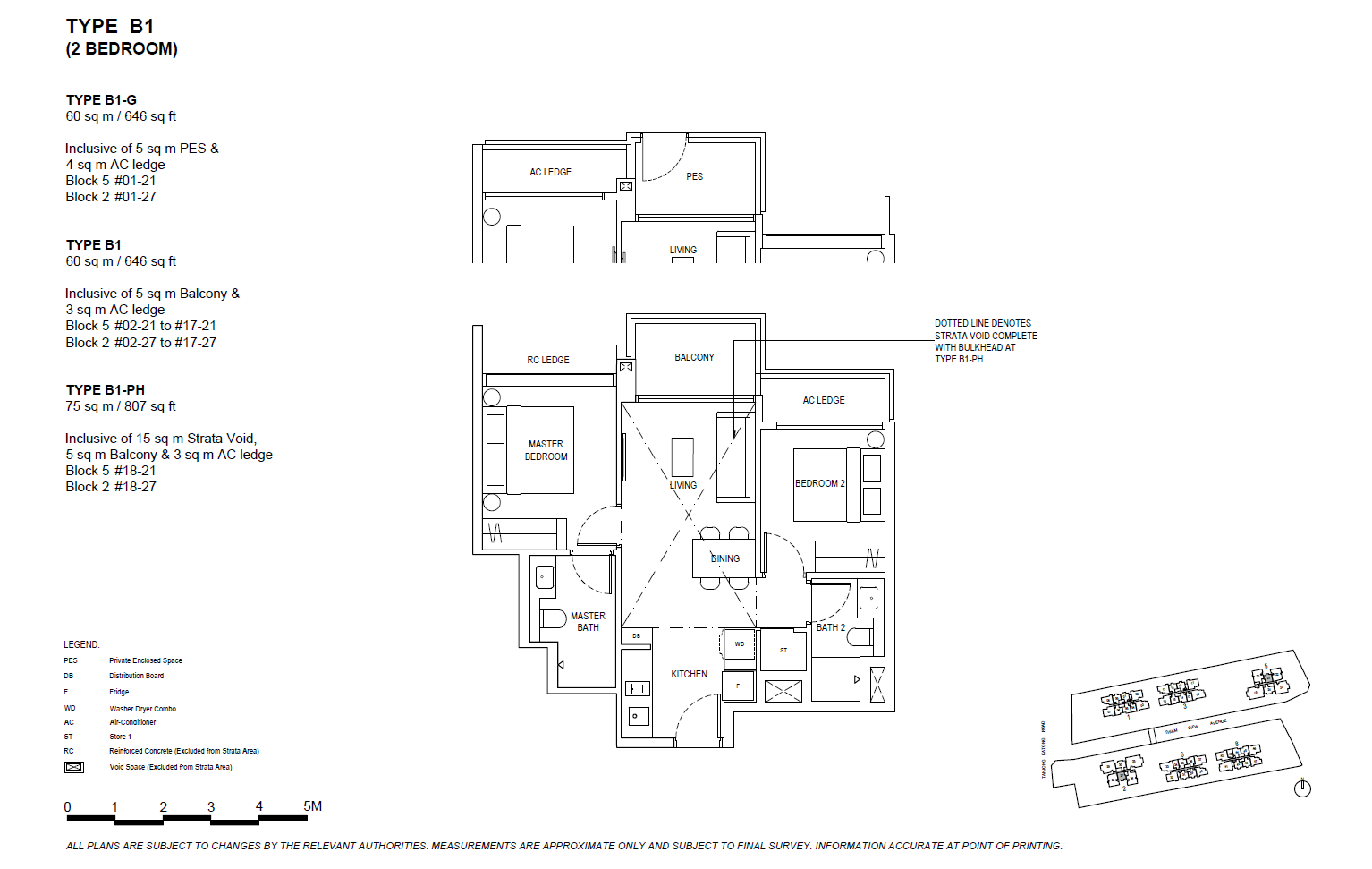 The Continuum floor plan B1-G — 2 BEDROOM