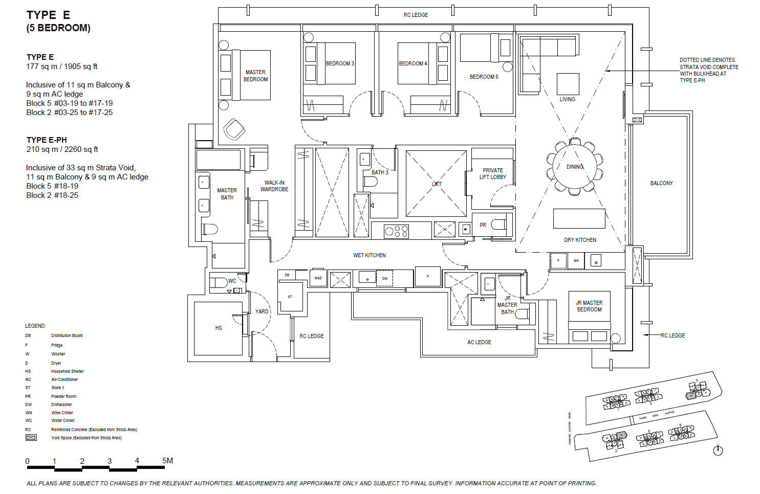 The Continuum 5 BEDROOM E-PH floor plan