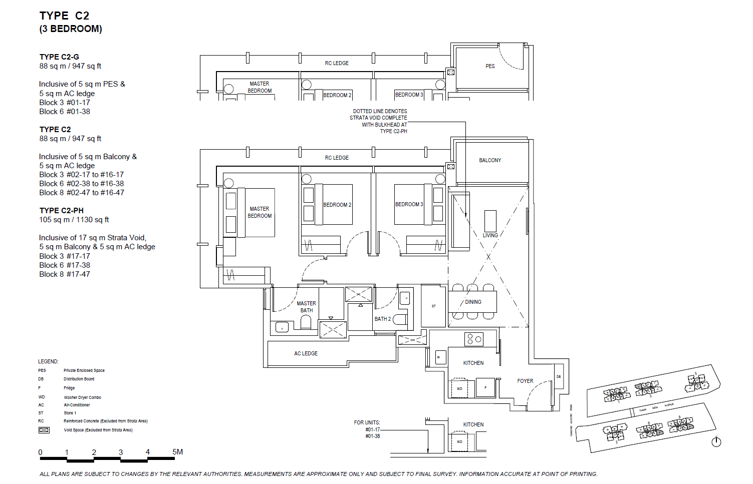 The Continuum 3 BEDROOM C2-G floor plan