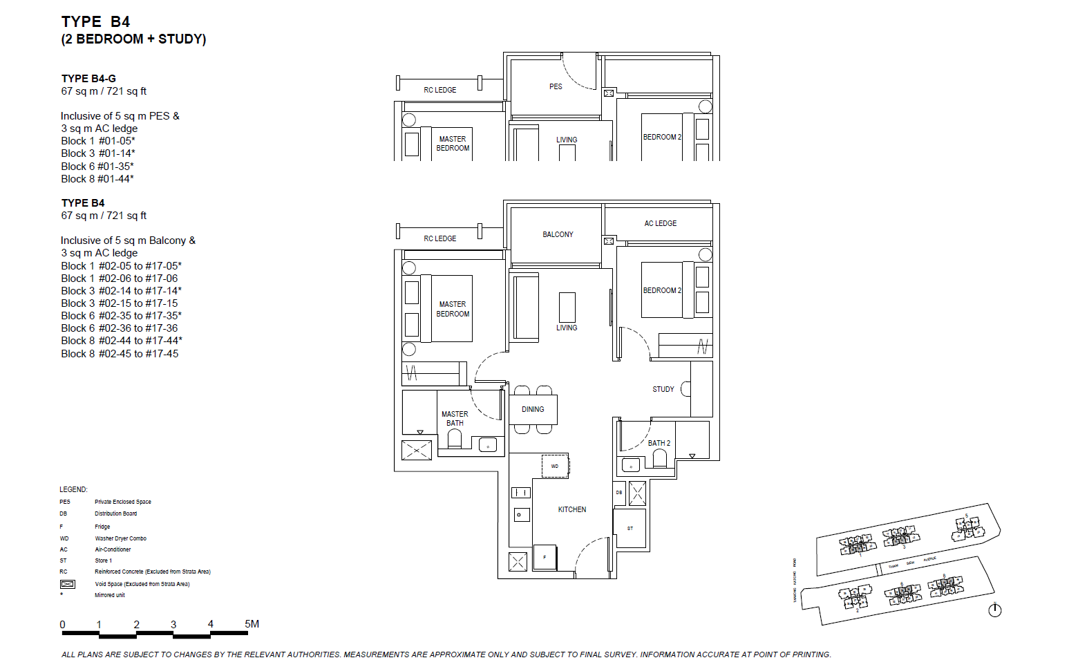 The Continuum 2 BEDROOM+STUDY B4 floor plan