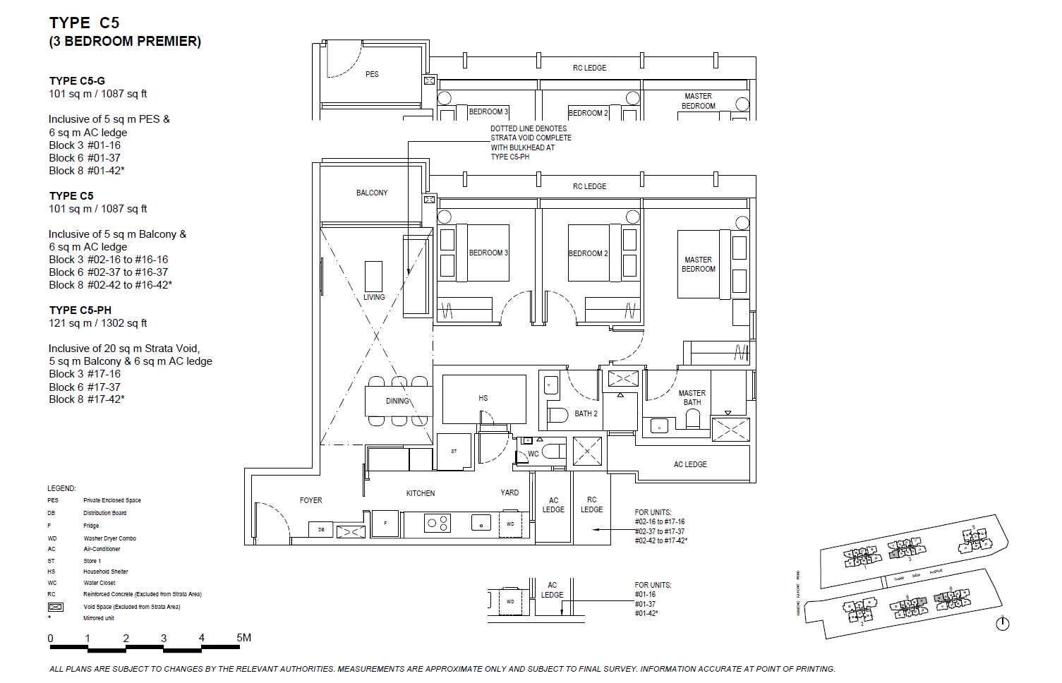 The Continuum 3 BEDROOM PREMIUM C5-G floor plan
