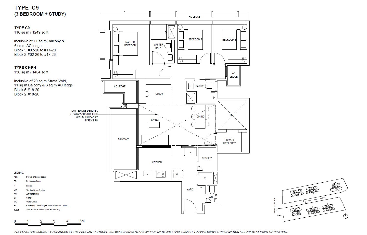 The Continuum 3 BEDROOM+STUDY C9 floor plan