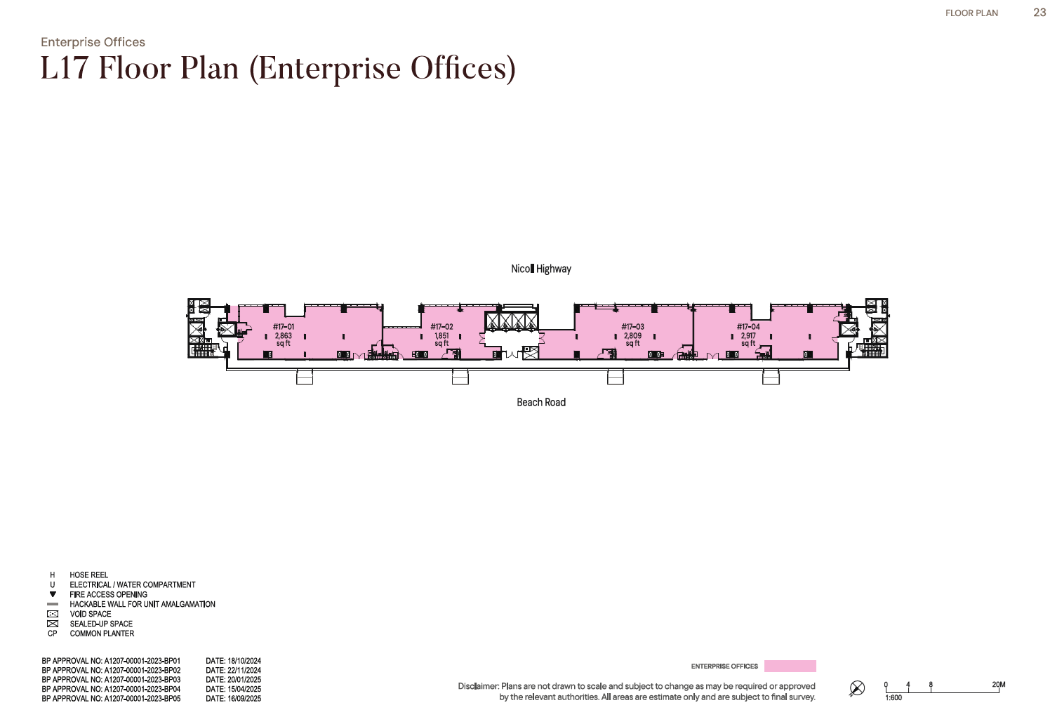 The Golden Mile Enterprise Offices 17th Storey Plan floor plan