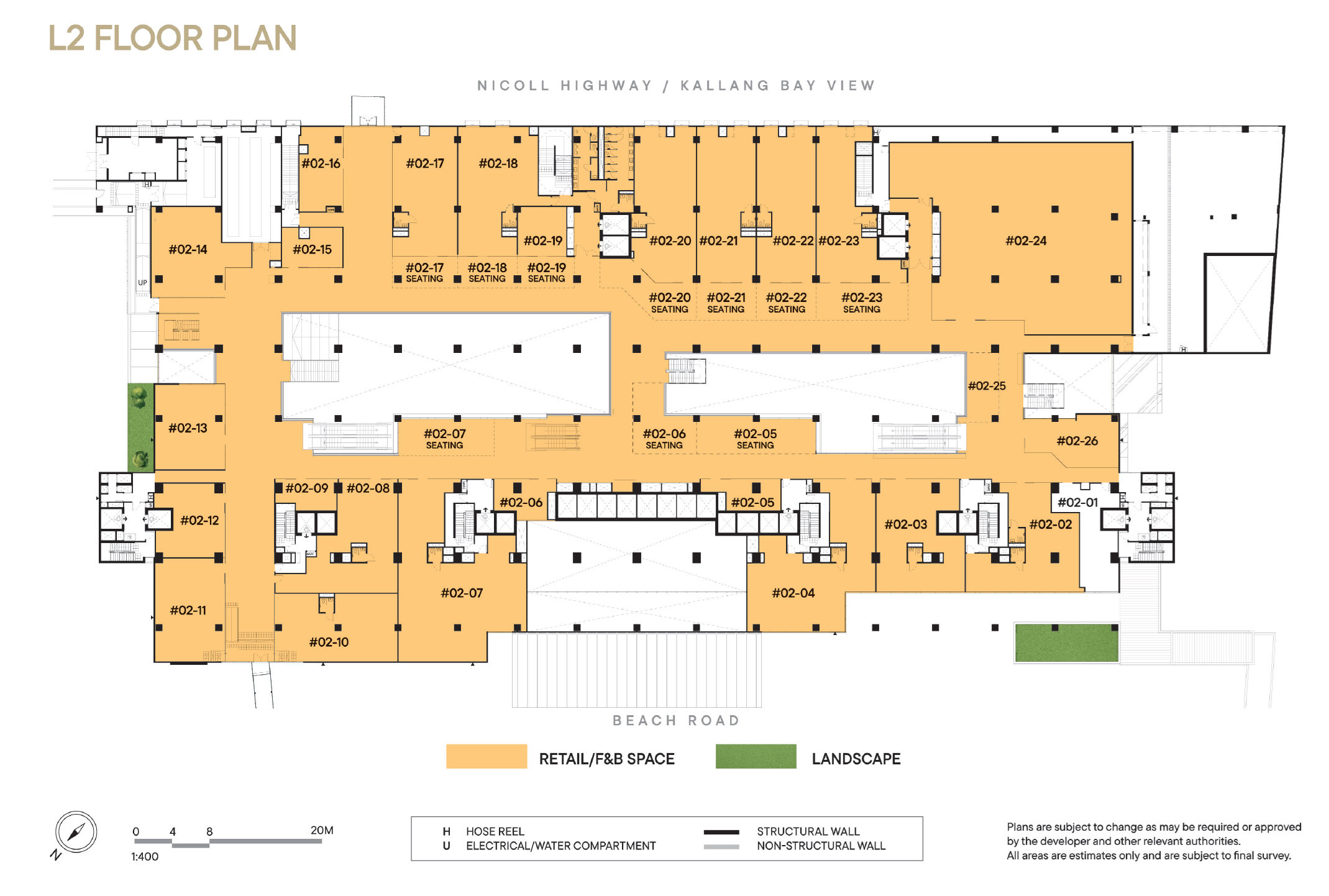The Golden Mile Retail 2nd Storey Plan floor plan