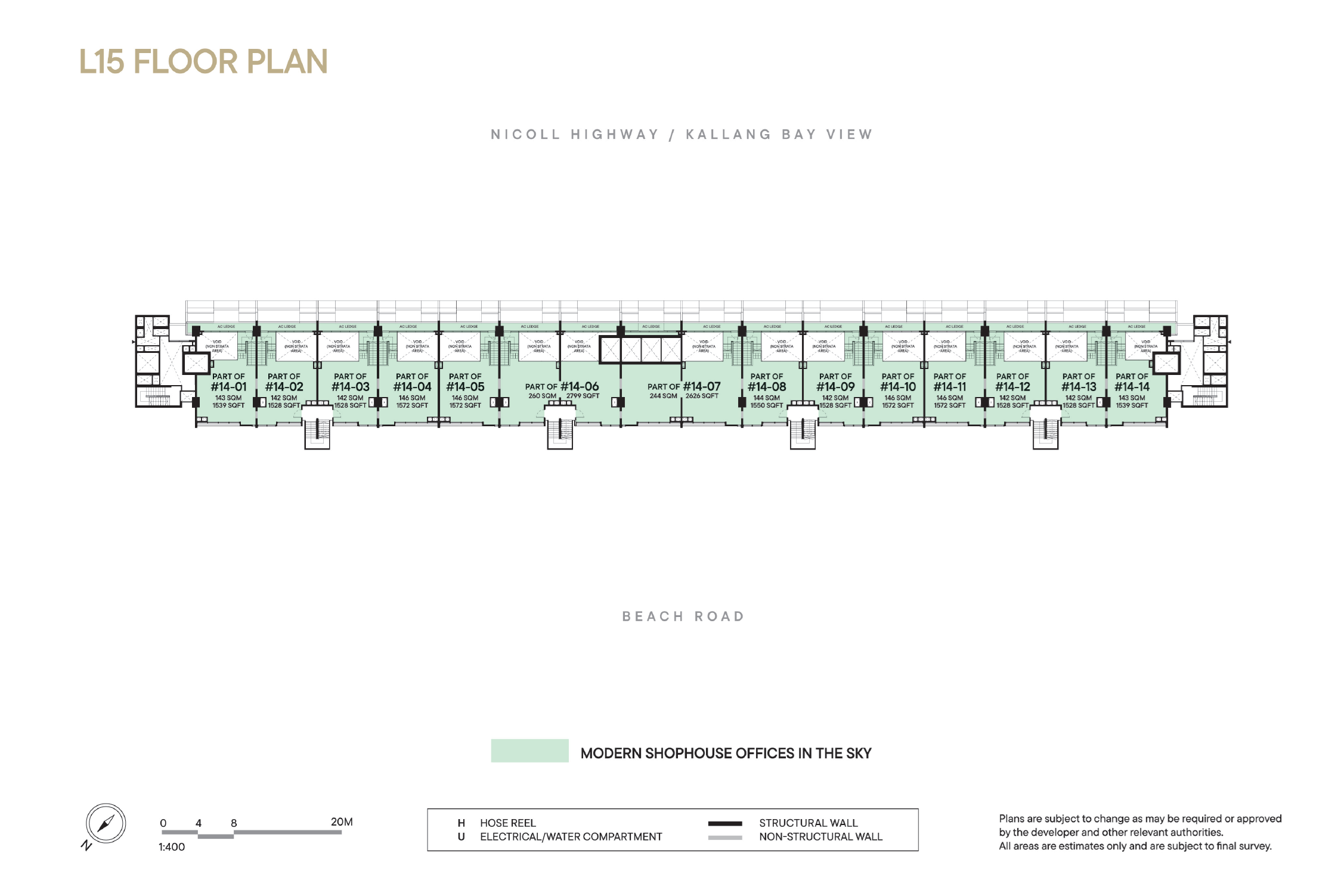 The Golden Mile Loft Mezzanine 15th Storey Plan floor plan