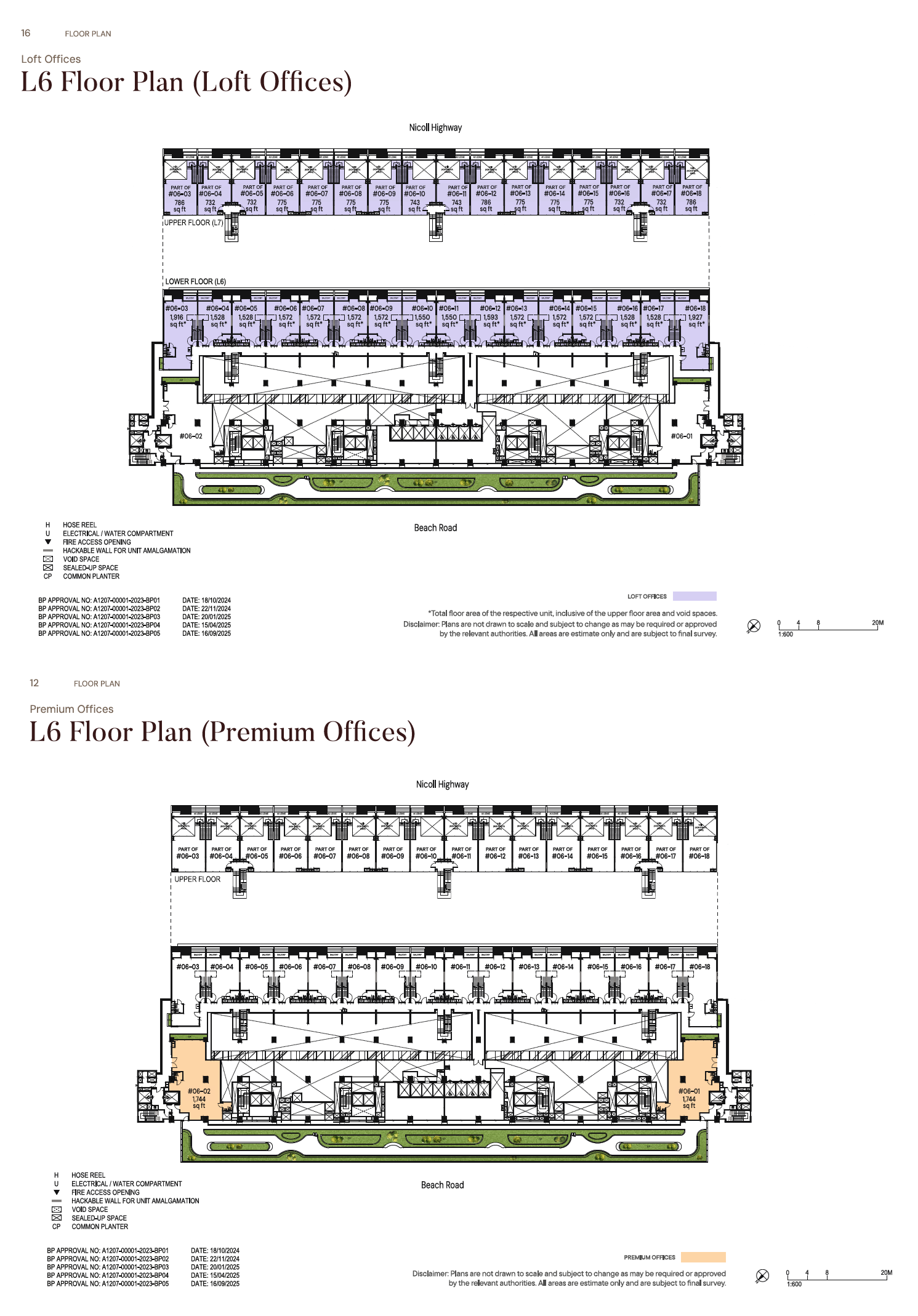 The Golden Mile Premium Offices/Loft Offices 6th Storey Plan floor plan
