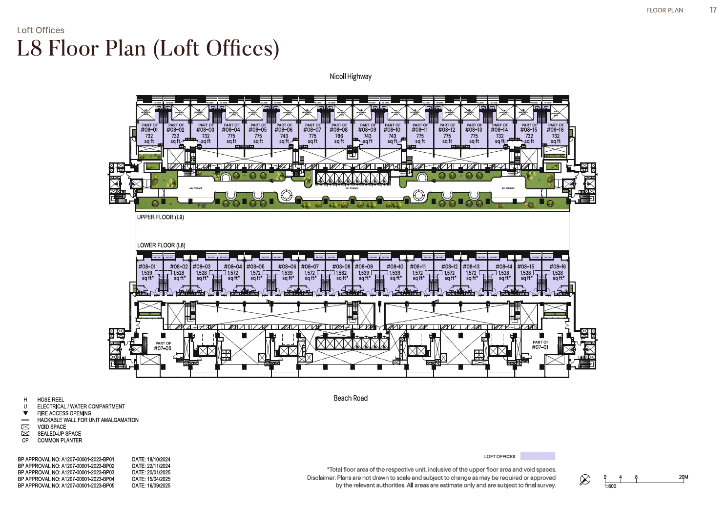 The Golden Mile Loft Offices 8th Storey Plan floor plan