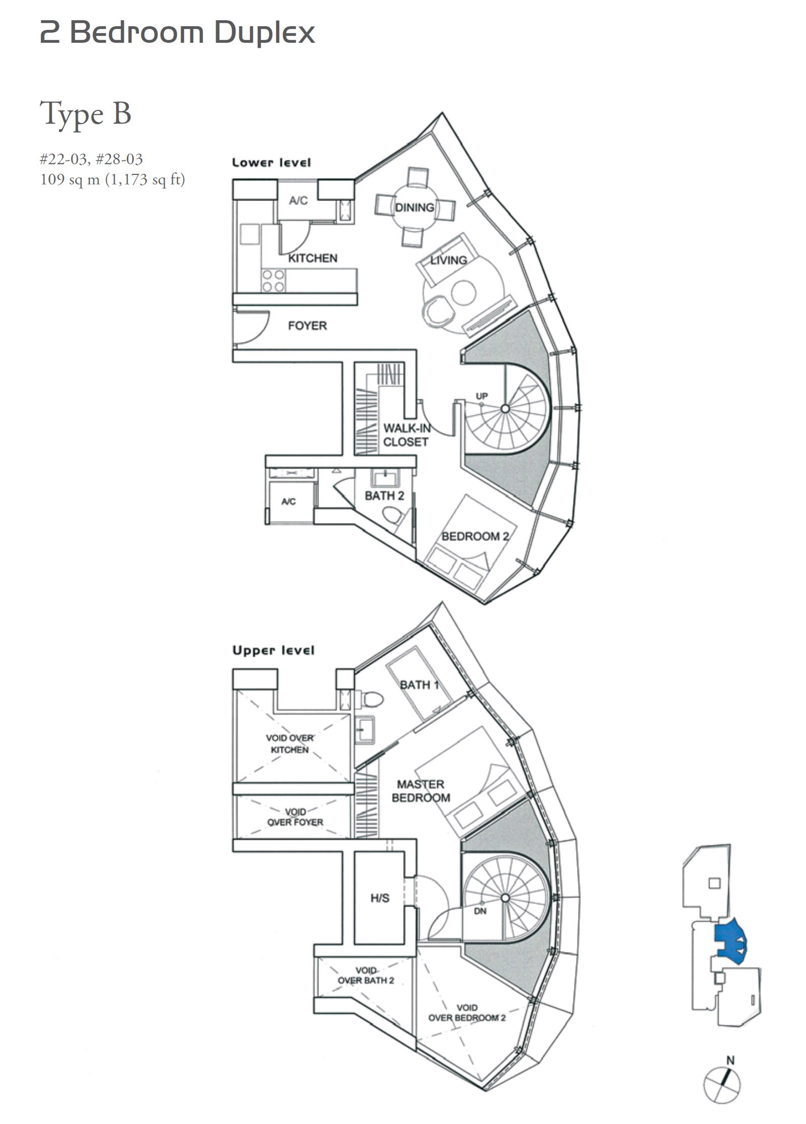 The Lumos floor plan B — 2 BR