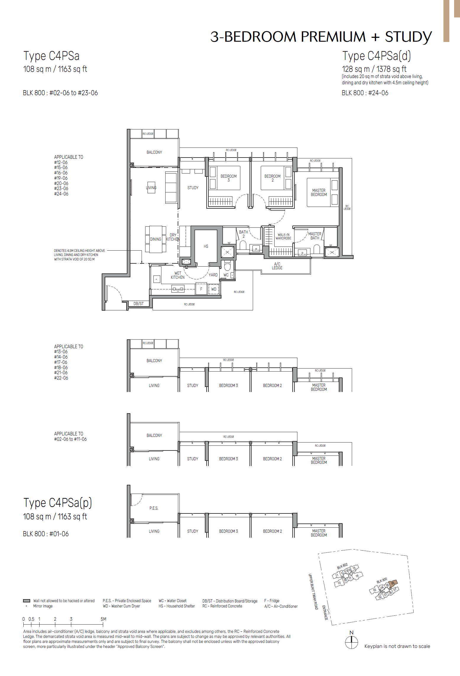 The Myst 3 Bedroom Premium + Study C4PSa(p) floor plan