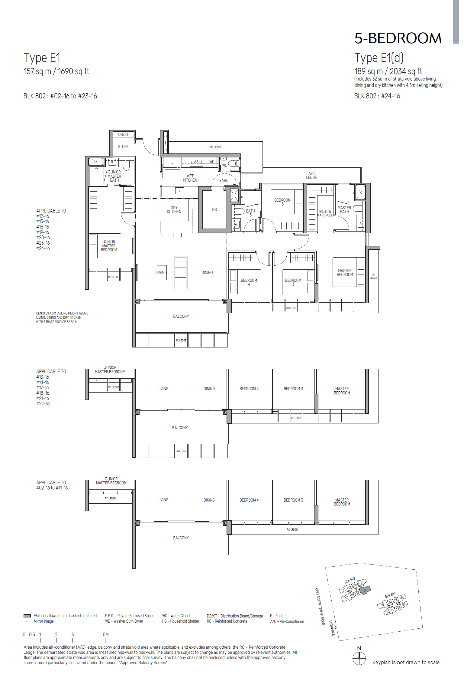 The Myst 5 Bedroom E1(d) floor plan