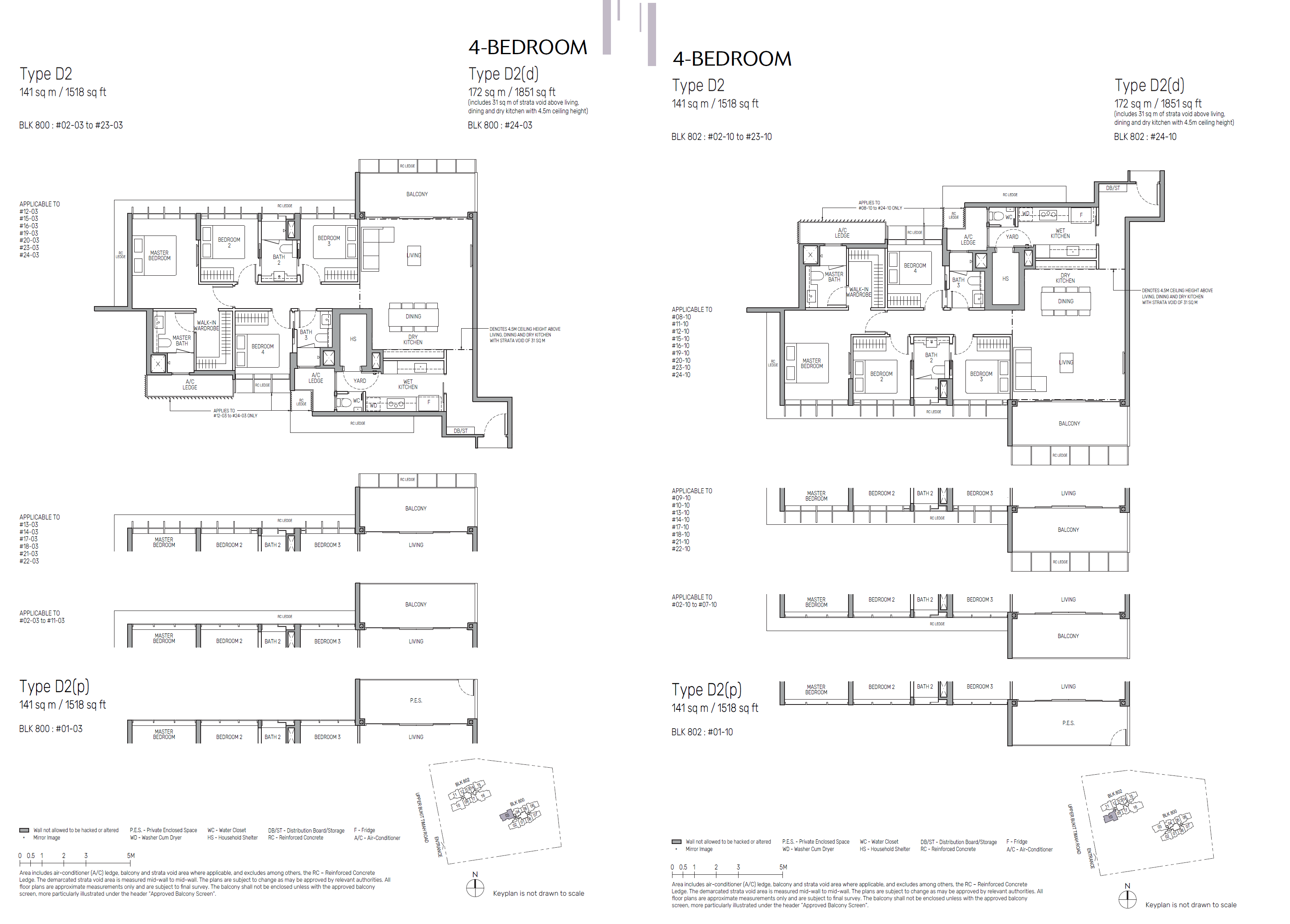 The Myst 4 Bedroom D2(p) floor plan