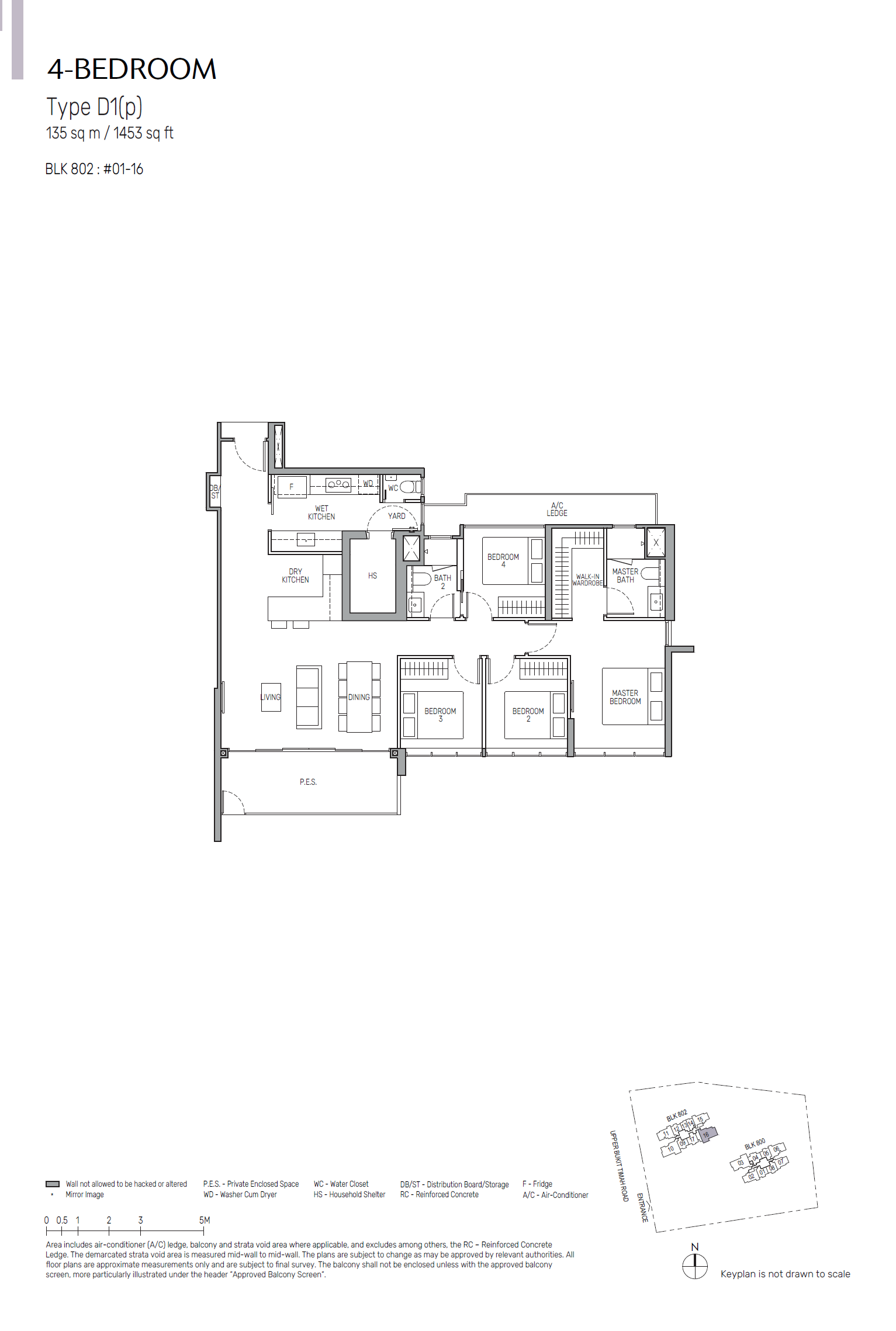 The Myst 4 Bedroom D1(p) floor plan