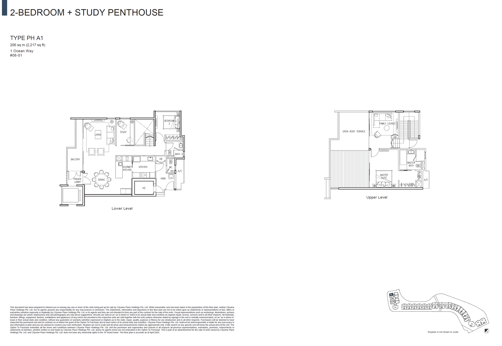 The Residences At W Singapore Sentosa Cove Penthouse PH A1 floor plan