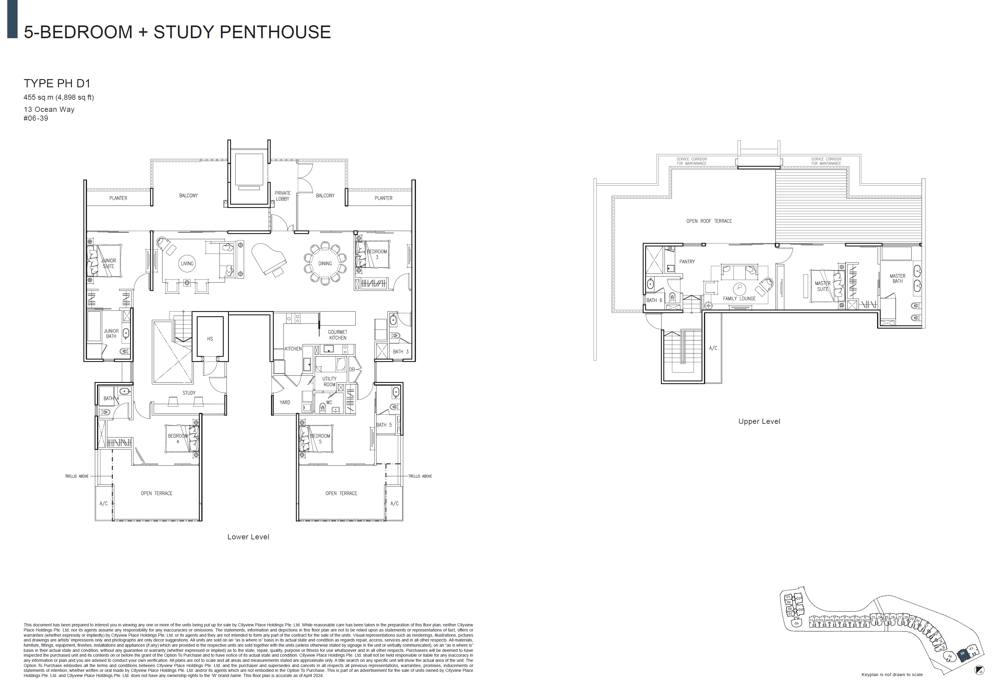 The Residences At W Singapore Sentosa Cove Penthouse PH D1 floor plan