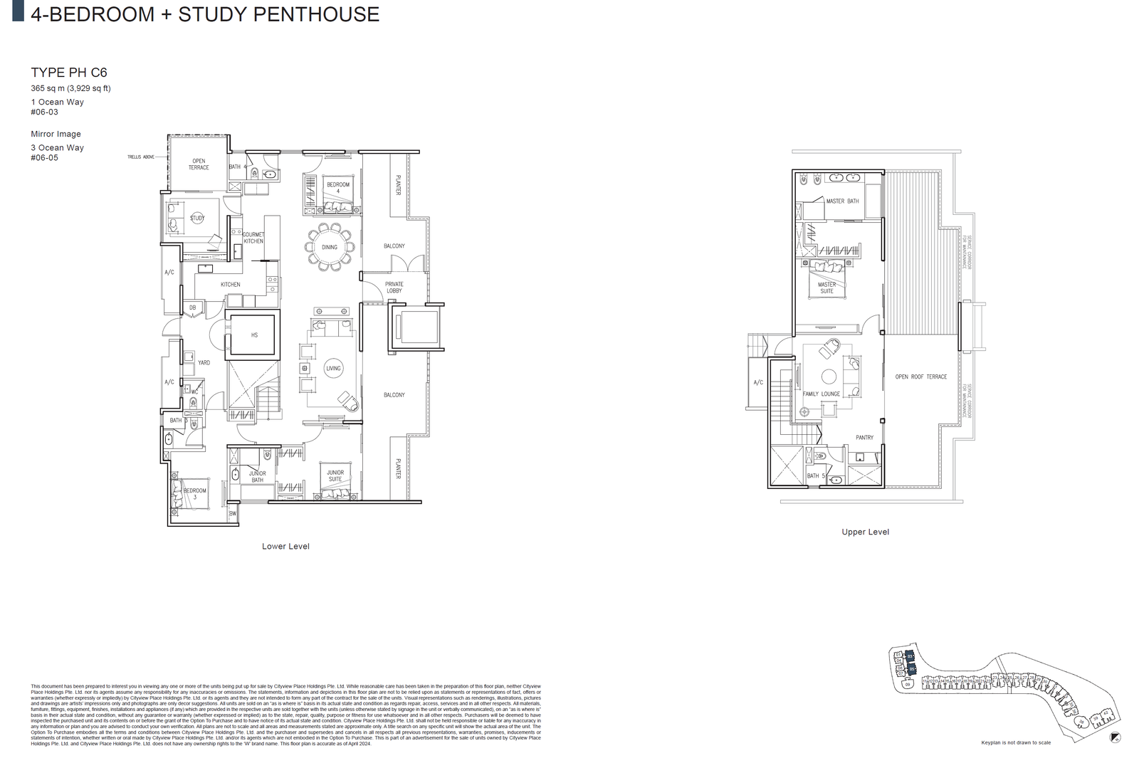 The Residences At W Singapore Sentosa Cove Penthouse PH C6 floor plan