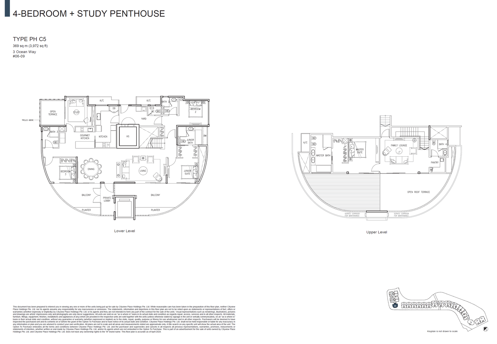 The Residences At W Singapore Sentosa Cove Penthouse PH C5 floor plan