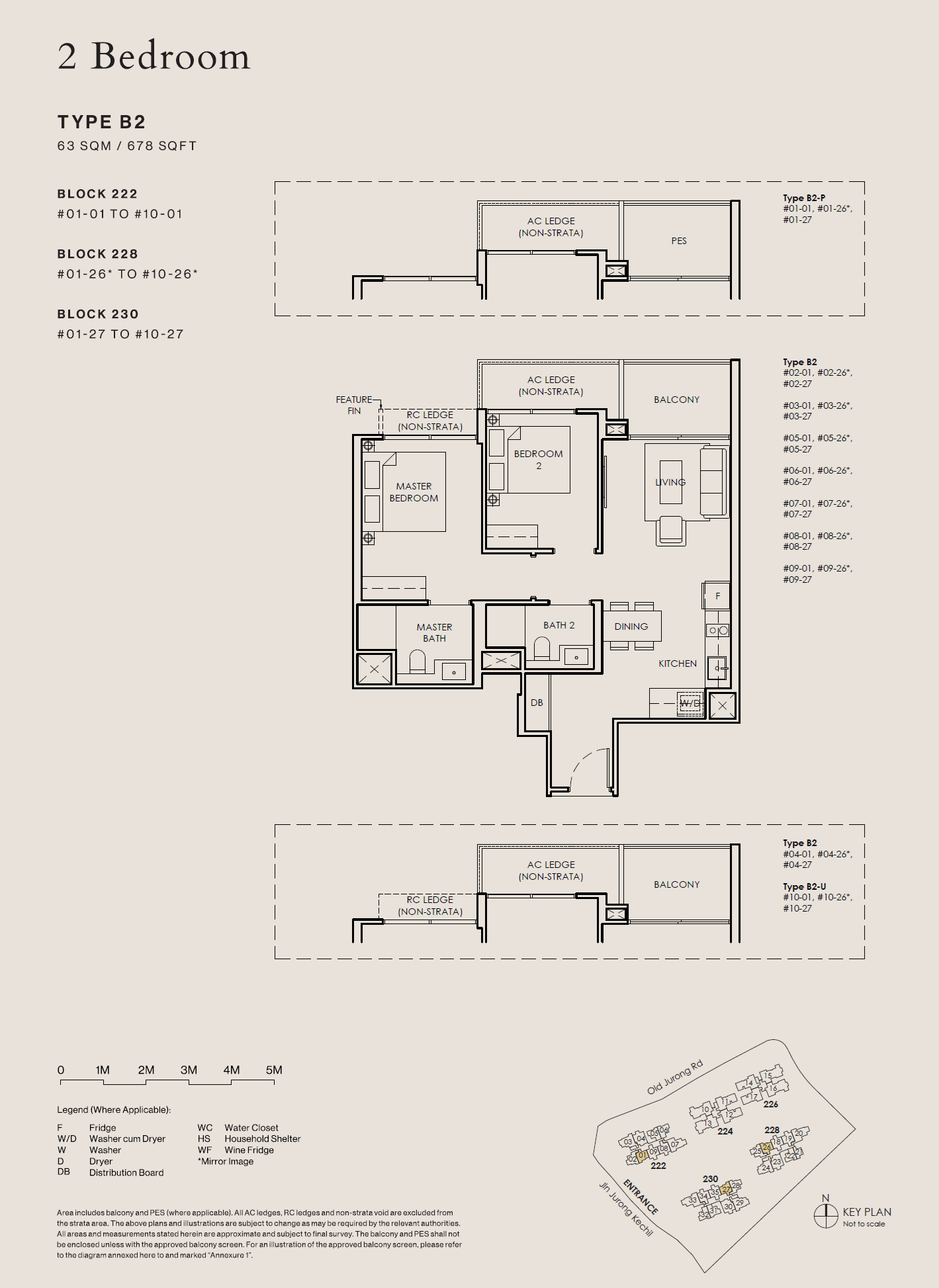 The Sen floor plan B2-U — 2 Bedroom