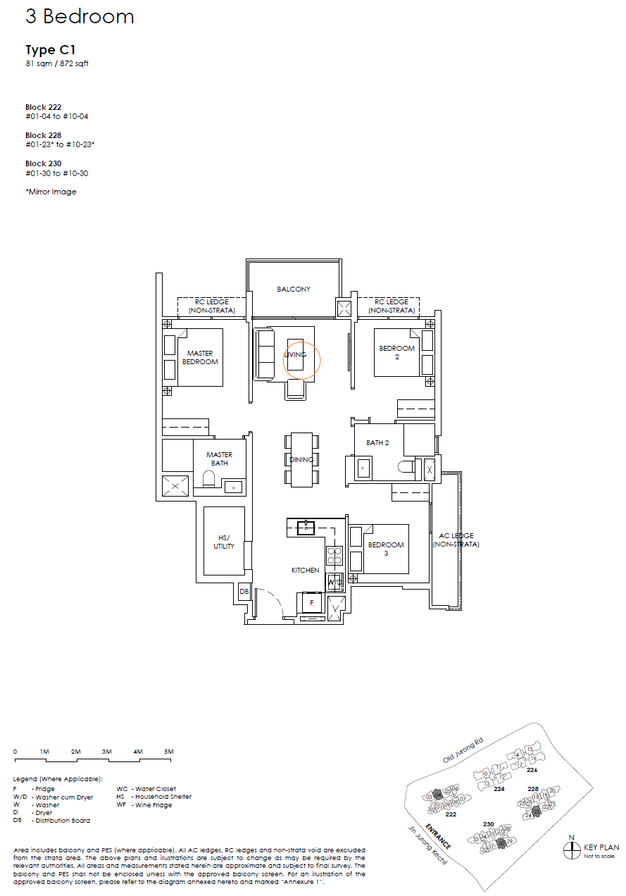 The Sen floor plan C1 — 3 Bedroom