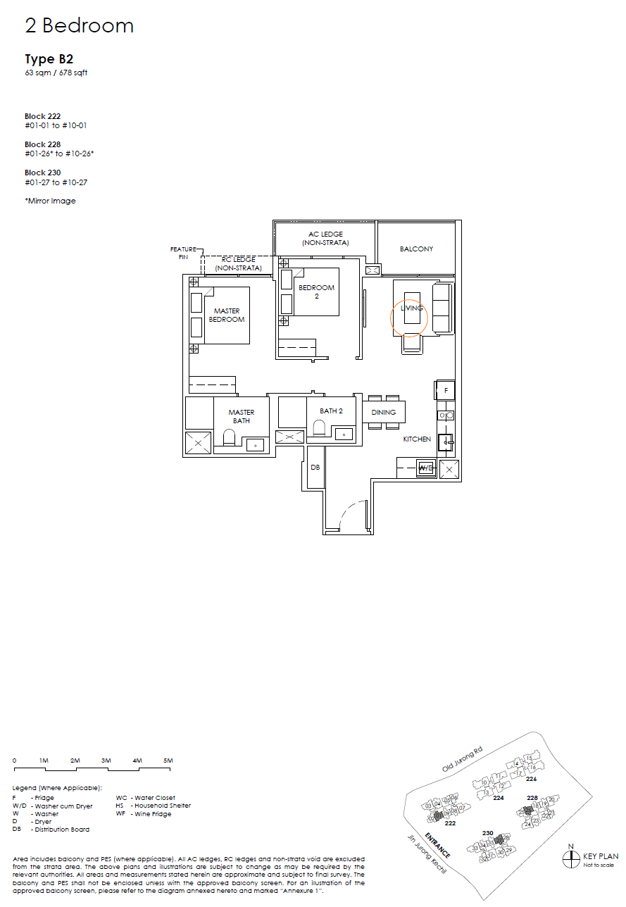 The Sen floor plan B2 — 2 Bedroom