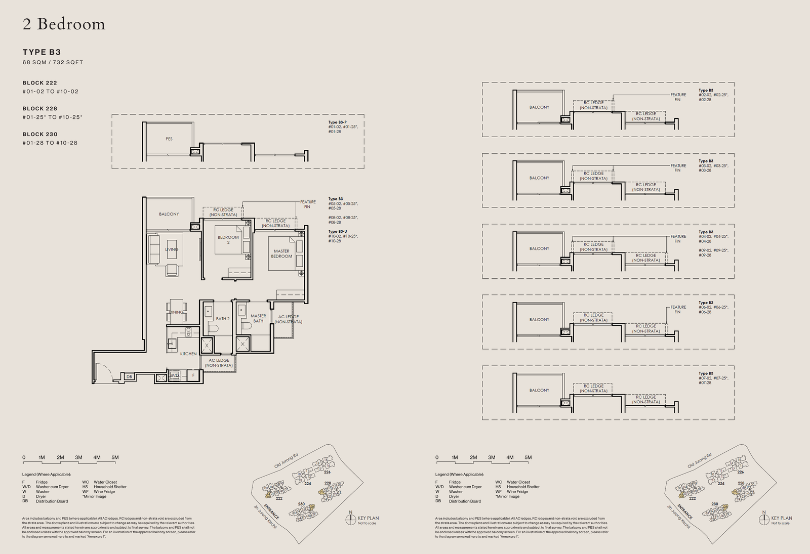 The Sen floor plan B3-P — 2 Bedroom