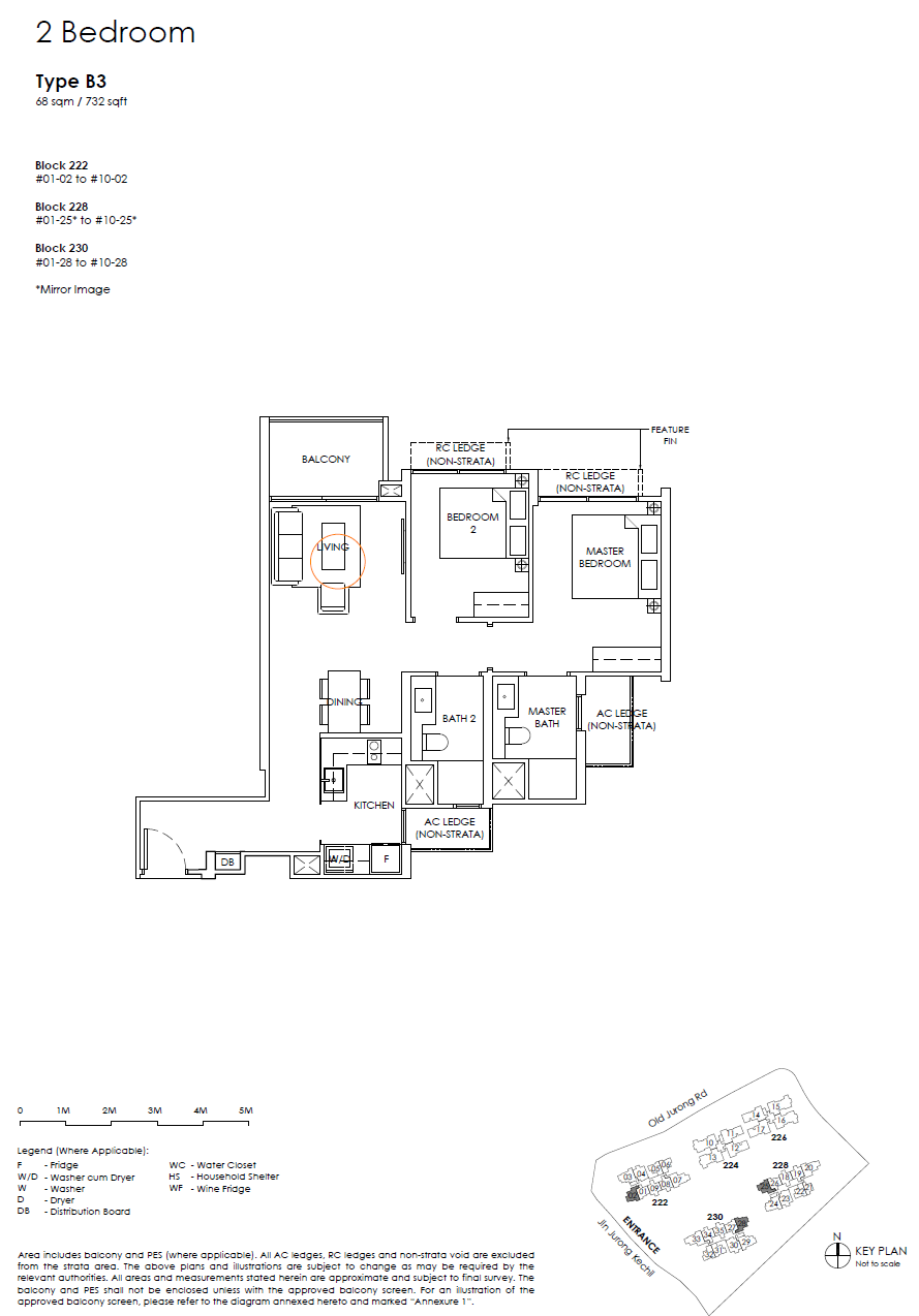 The Sen floor plan B3 — 2 Bedroom