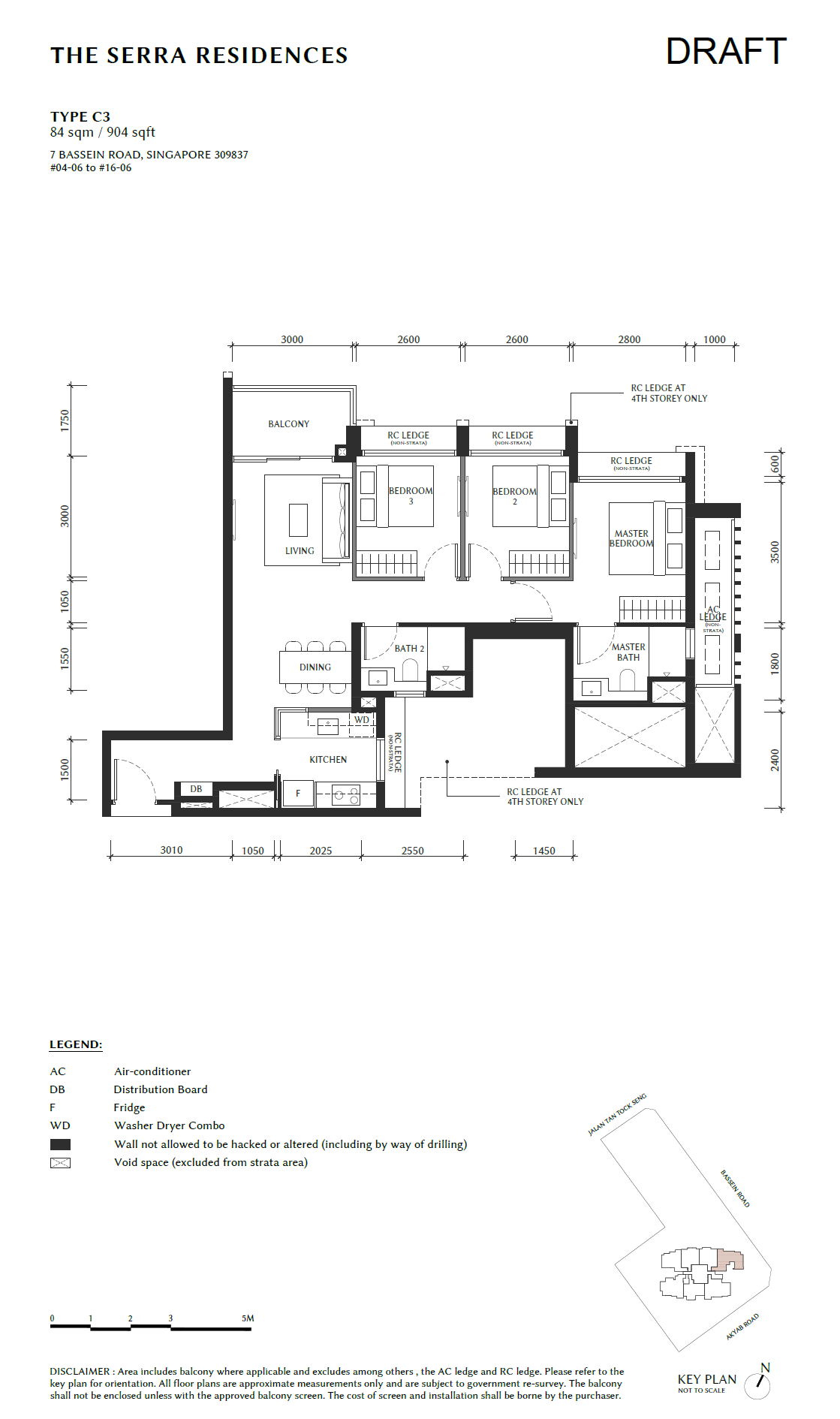 The Serra Residences 3 BEDROOM C3 floor plan