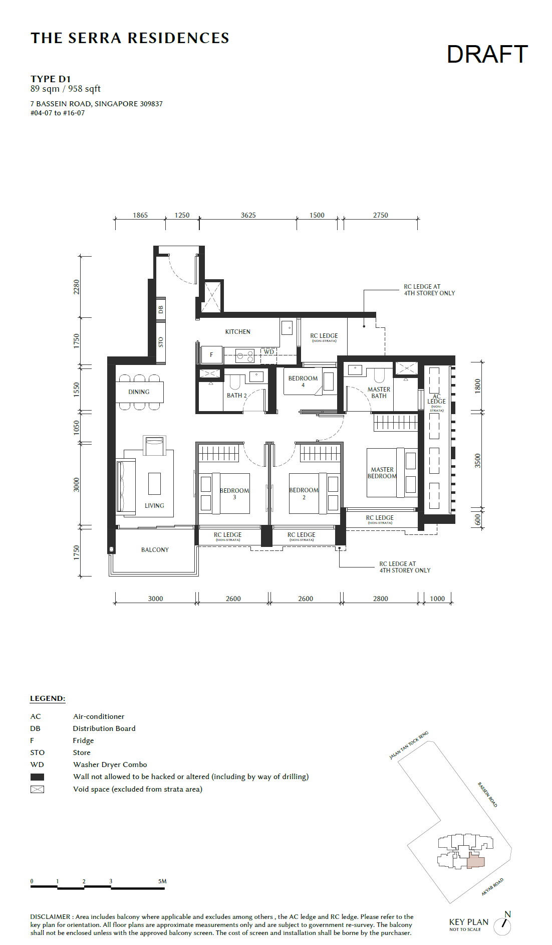 The Serra Residences 4 BEDROOM D1 floor plan