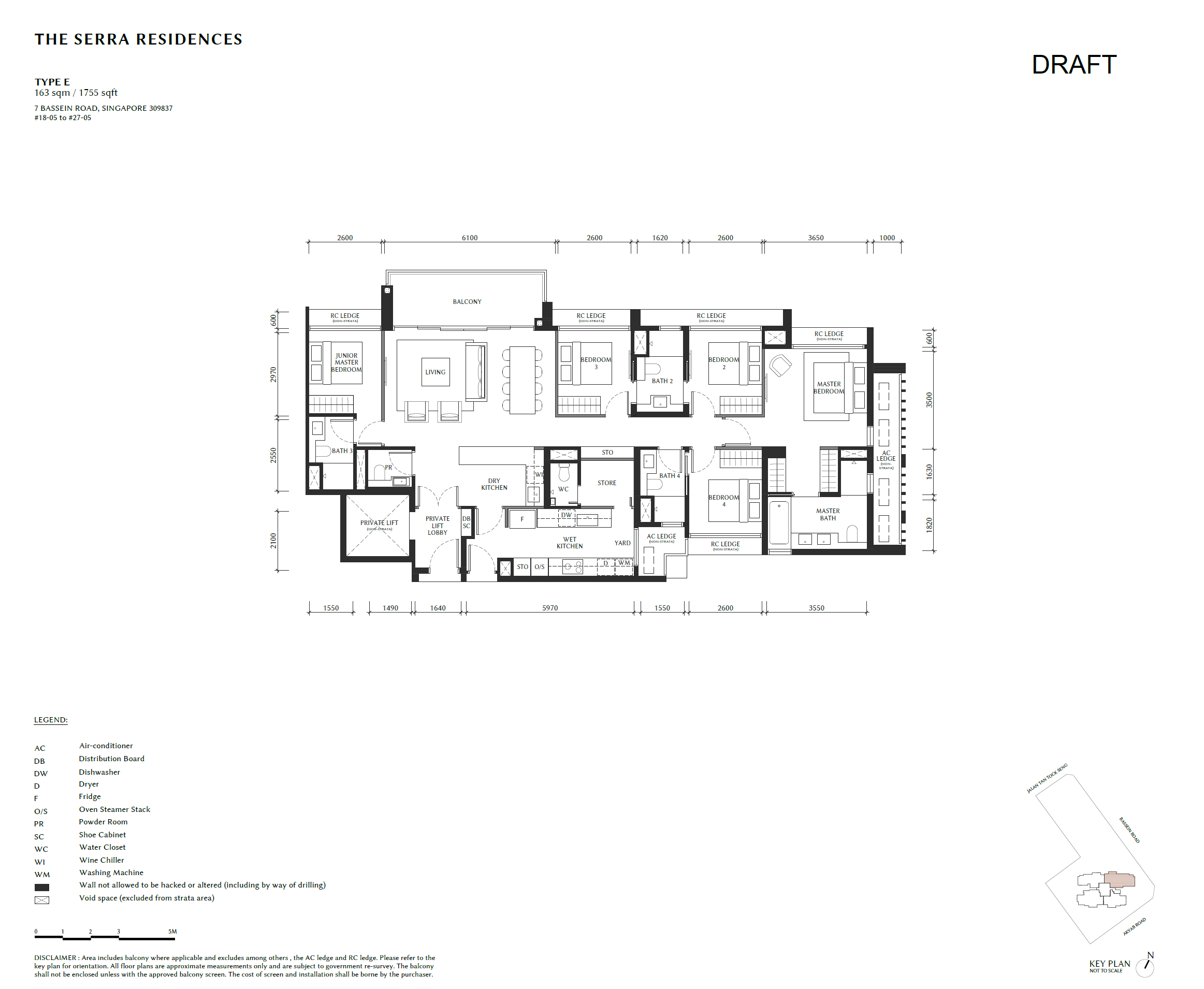 The Serra Residences 5 BEDROOM PREMIUM WITH PRIVATE LIFT E floor plan