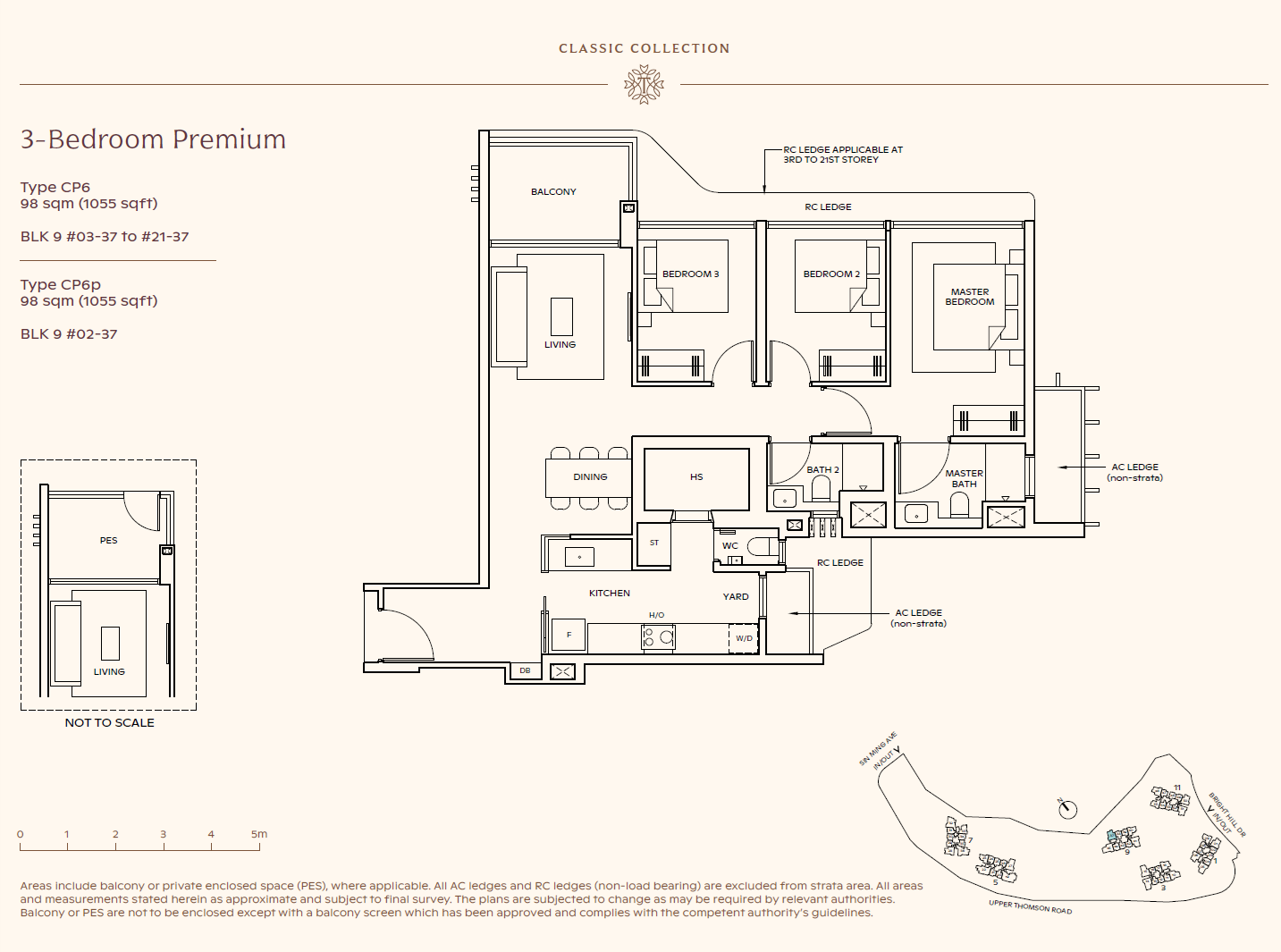 Thomson Reserve 3 Bedroom Premium CP6 floor plan
