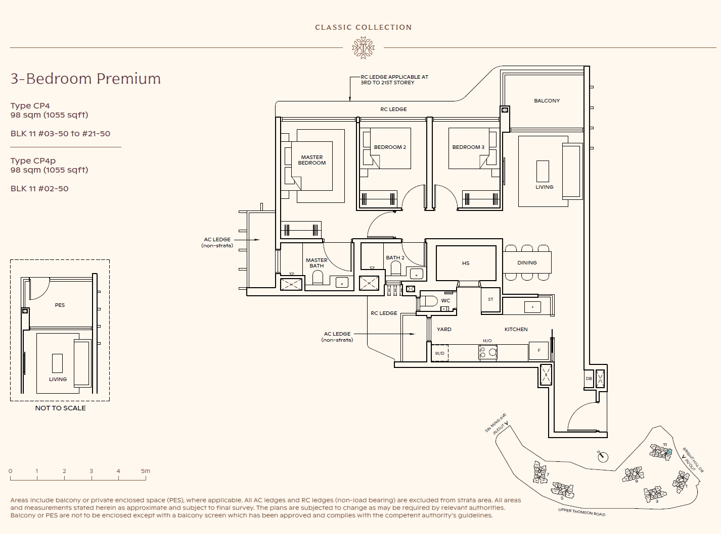 Thomson Reserve 3 Bedroom Premium CP4 floor plan