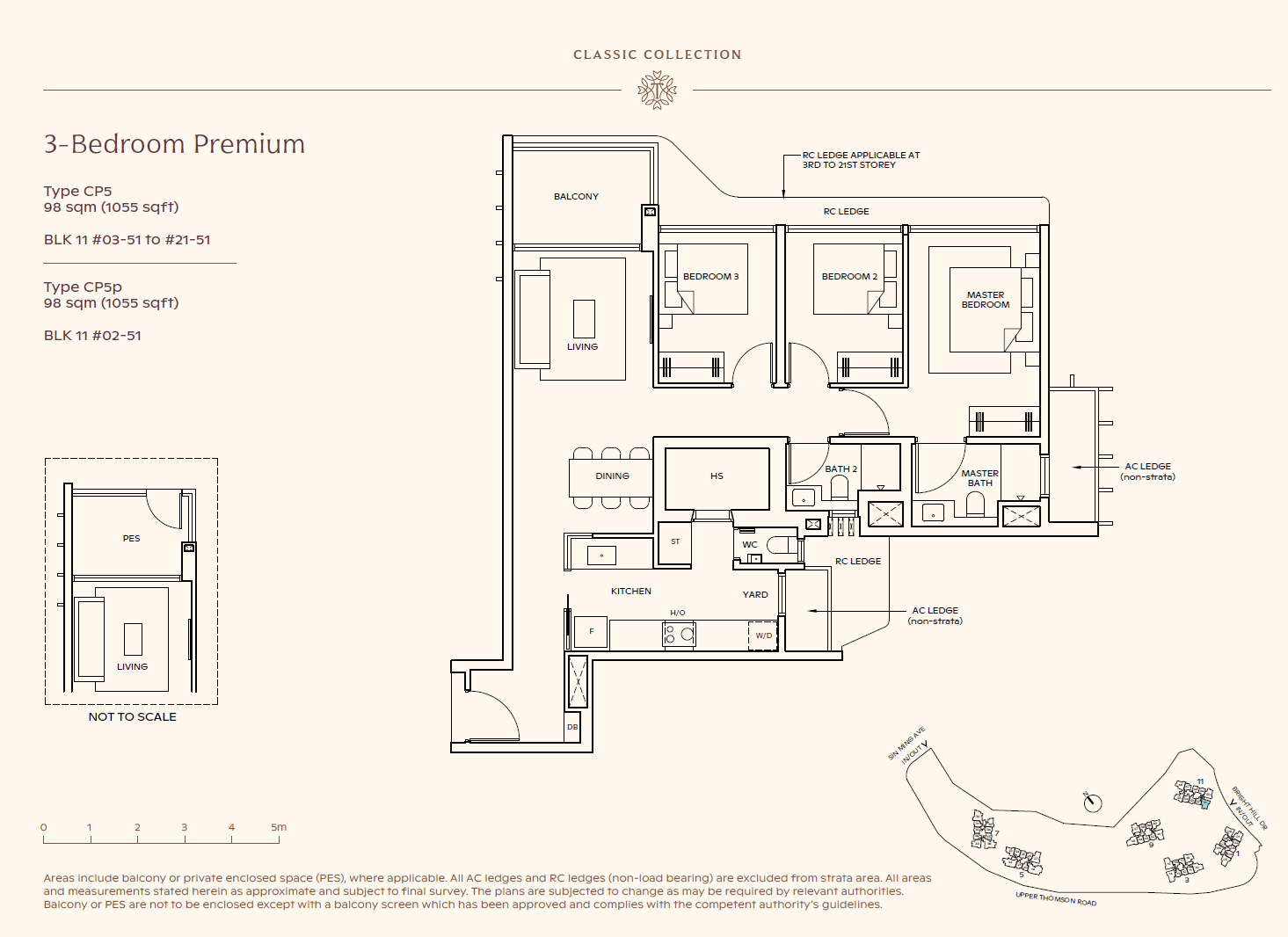 Thomson Reserve 3 Bedroom Premium CP5 floor plan