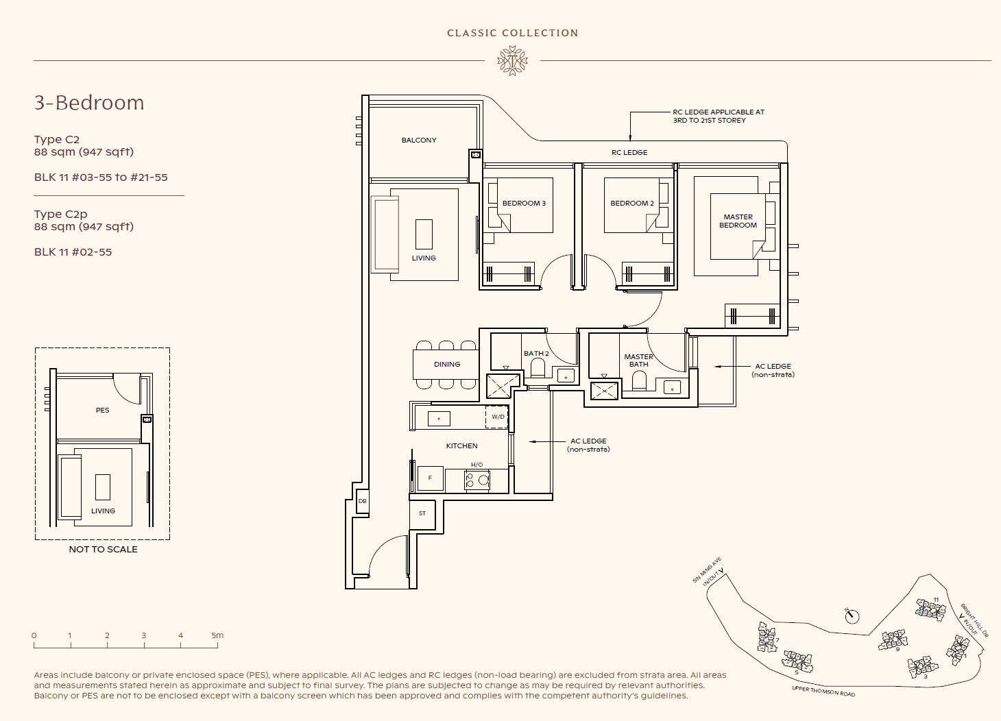 Thomson Reserve 3 Bedroom C2p floor plan