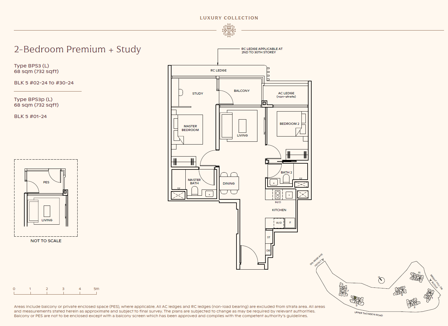 Thomson Reserve 2 Bedroom Premium + Study BPS3(L) floor plan
